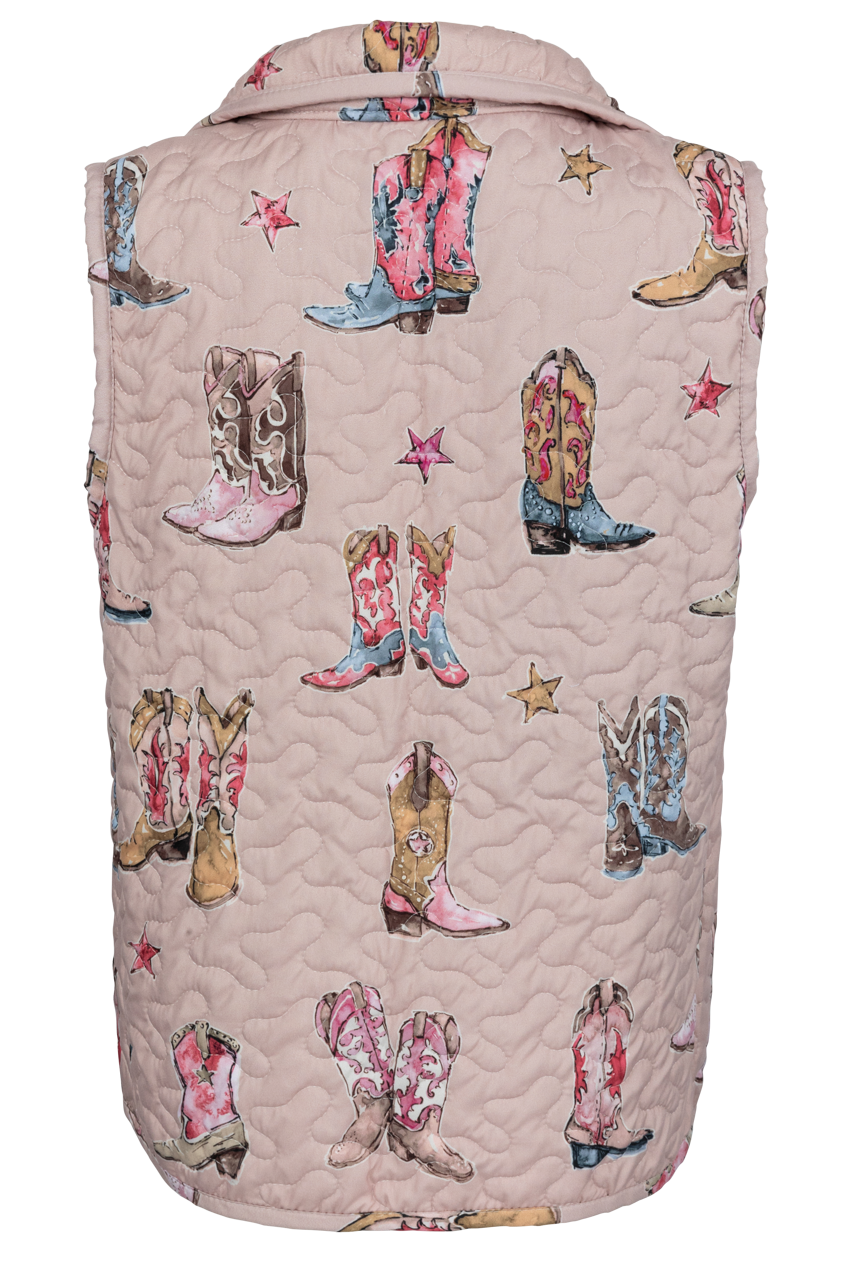 Ida Mae Thunderbird Boots Vest in Rose - Stylish Western Fashion for Women | Perfect for Cowgirl Outfits, Rodeo Events & Country Concerts