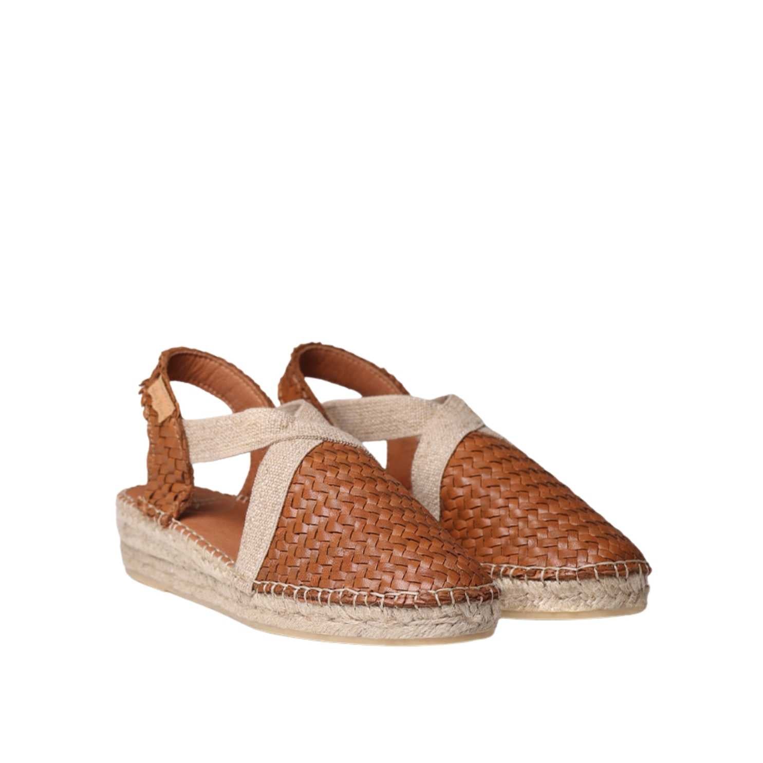 Women's Braided Leather Closed-Toe Wedge Espadrilles - Siracusa Style for Casual Outings & Summer Weddings