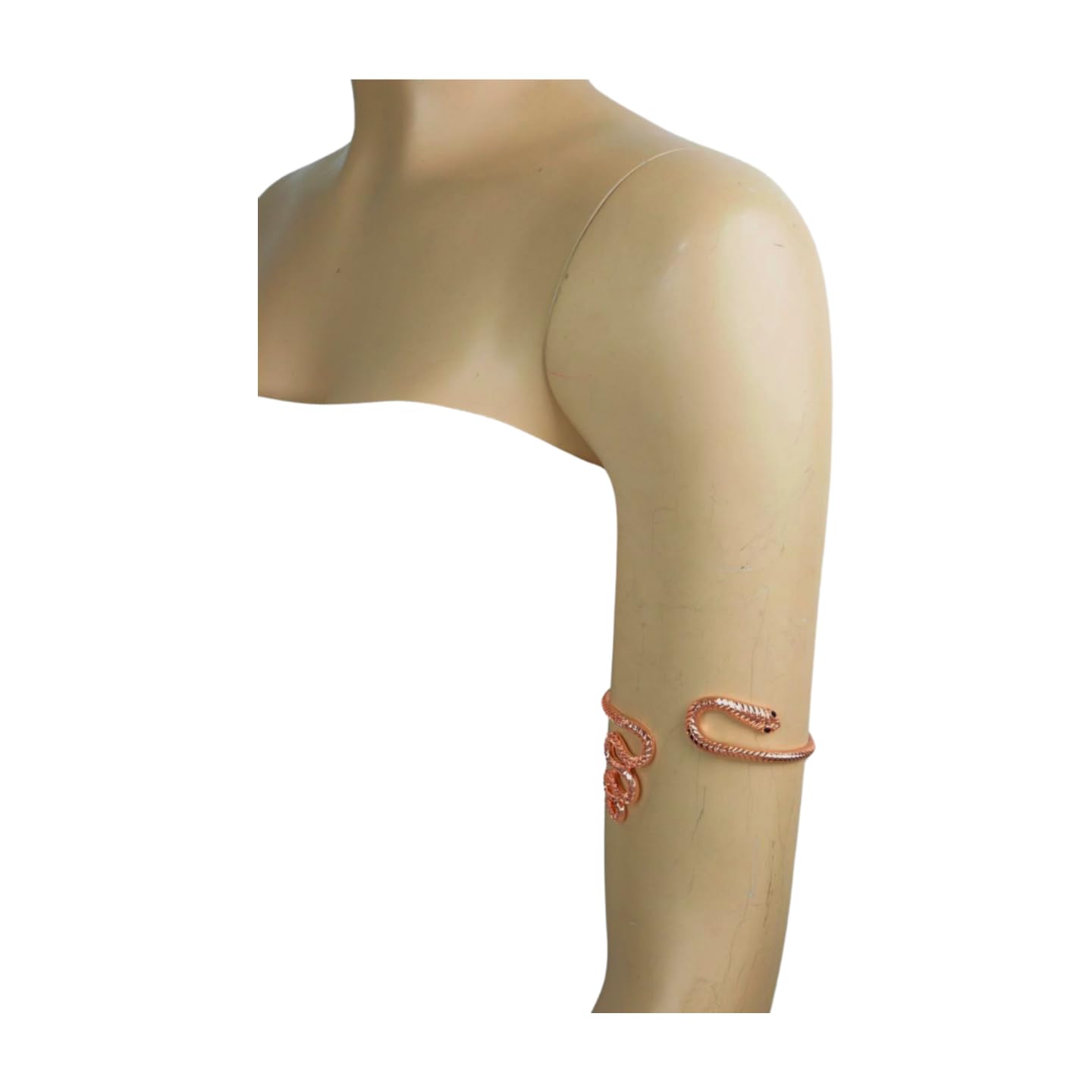 Elegant Rose Gold Snake Wrap Around Upper Arm Cuff Bracelet for Women - Fashion Jewelry for Parties, Weddings & Special Occasions