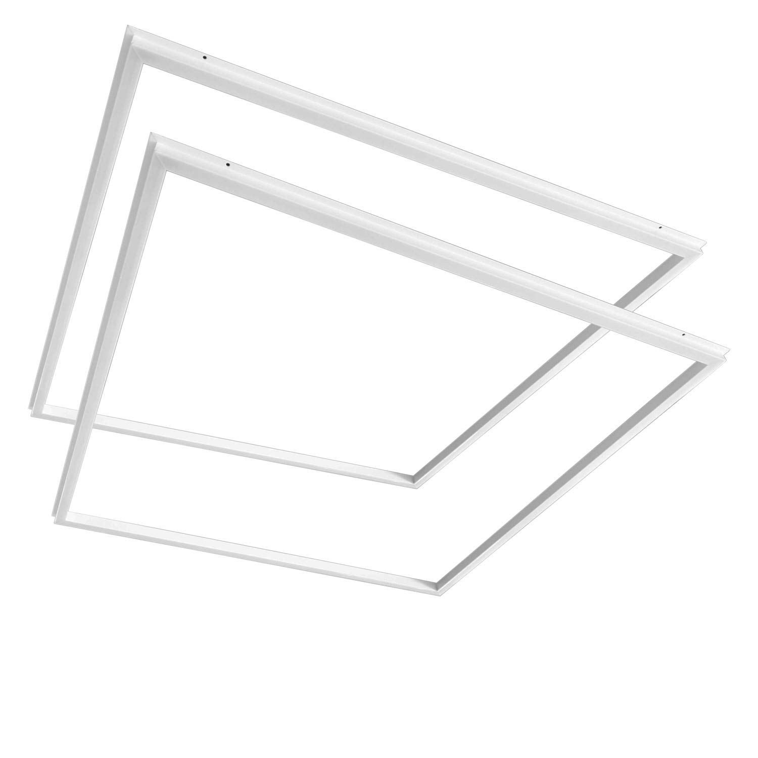 Luxrite 2x2 FT Slim LED Edge Light Panel - 40W, 6500K Daylight White, Dimmable 4000 Lumens - Modern Drop Ceiling Lighting for Office, Kitchen & Basement - 100-277V Grid Light Panels (2 Pack) UL Listed