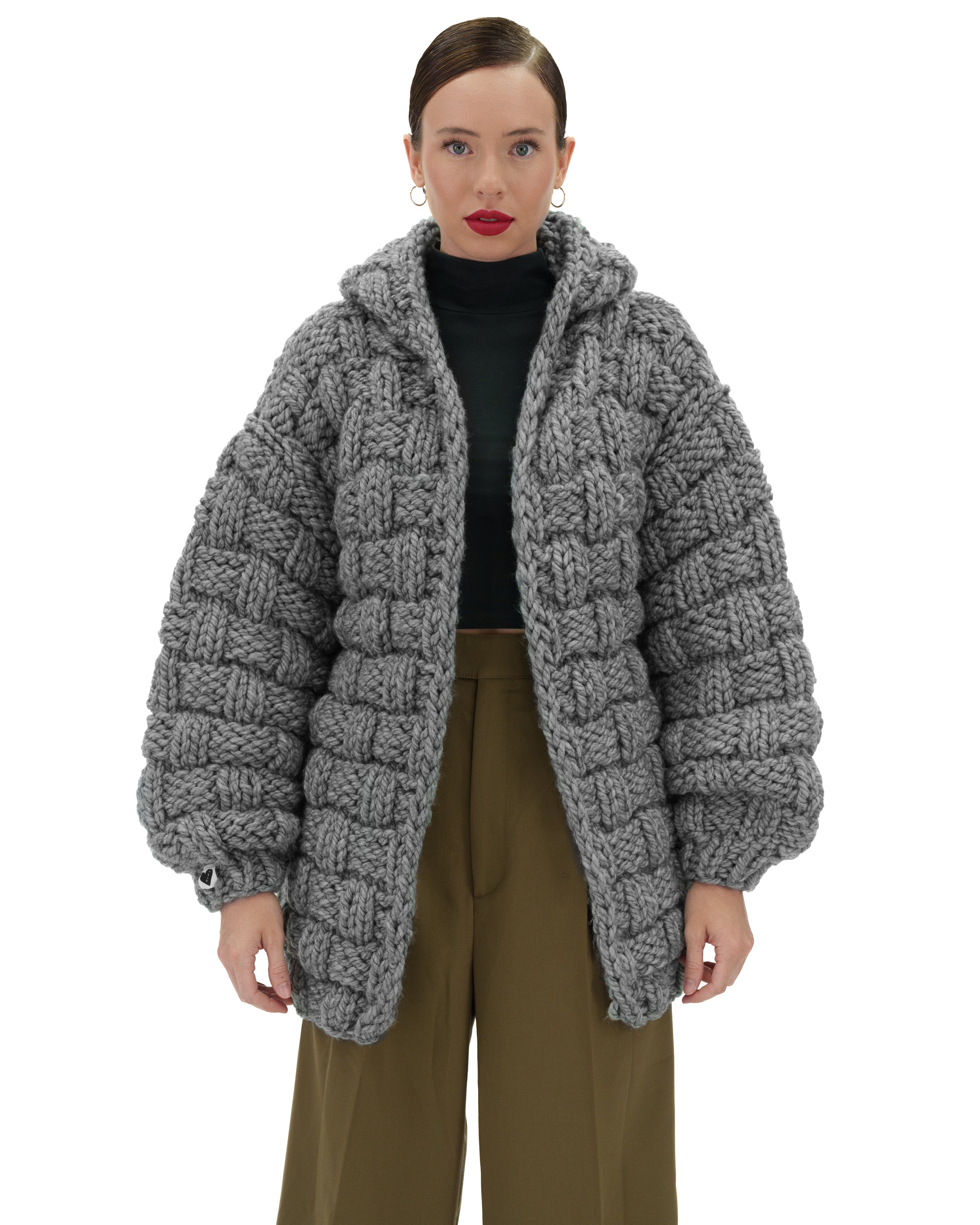 Women's Straw Hooded Cardigan - Lightweight Knit Sweater for Fall & Winter | Cozy Oversized Pullover for Casual Wear, Lounge & Travel