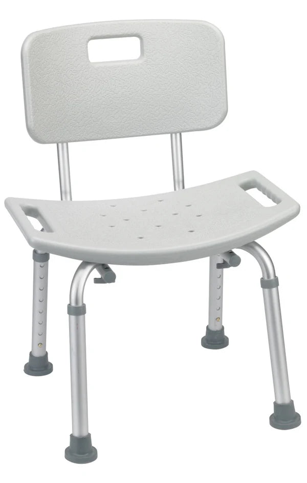 Adjustable Bath Chair with Backrest - Shower Seat for Elderly & Disabled - Non-Slip Bathroom Safety Stool for Seniors, Ideal for Shower, Bathtub & Home Care Use