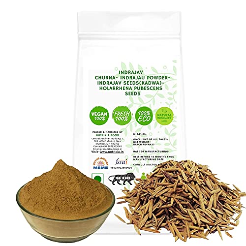 **Premium Indrajav Churna Powder - 100% Pure Holarrhena Pubescens Seeds (Kadwa) - 1 Kg - Ayurvedic Herbal Remedy for Digestive Health & Wellness**    *(Ideal for Ayurvedic Remedies, Herbal Teas, and Natural Digestive Support)*