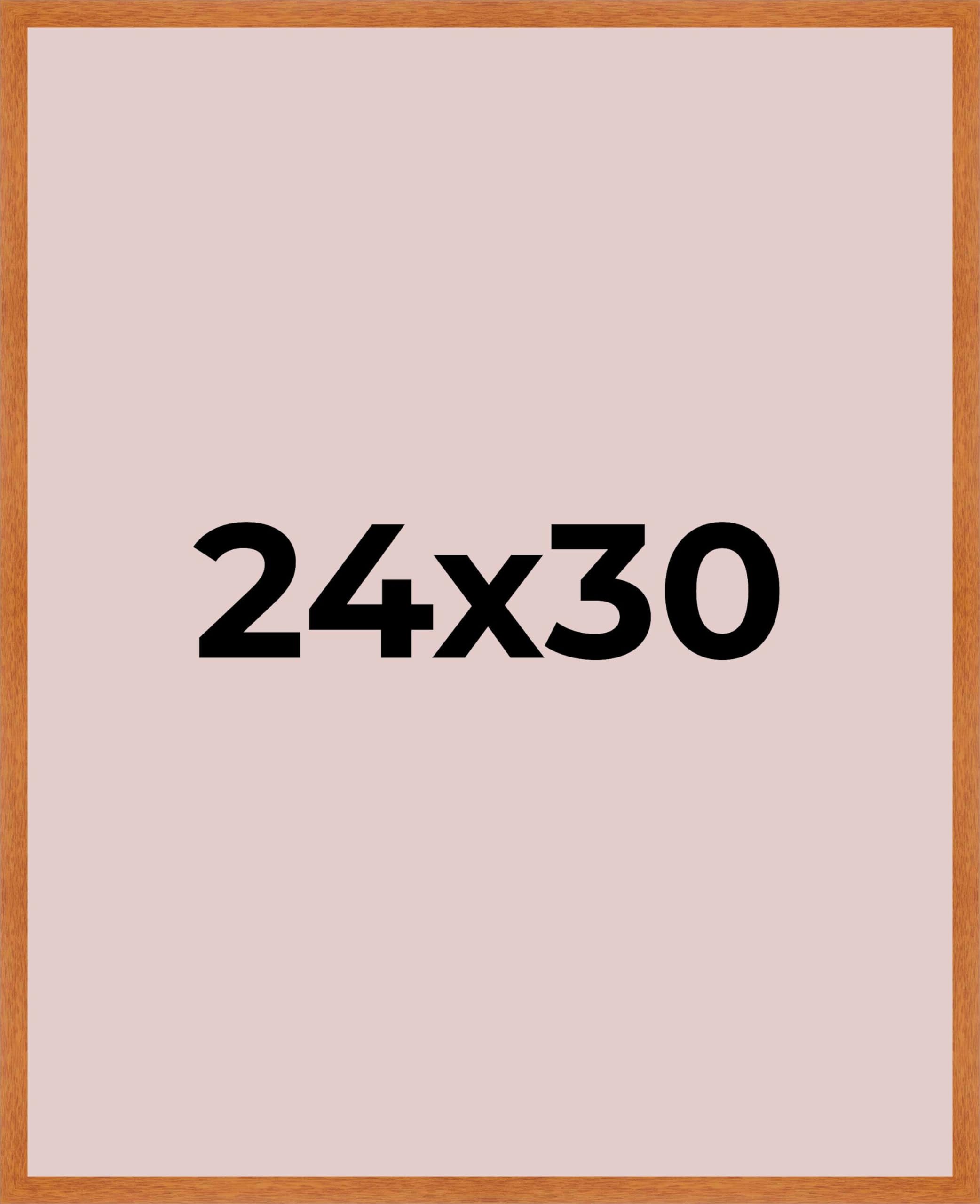 Honey Pecan 24x30 Shadow Box Frame - Solid Wood Display Case with Pink Acid-Free Backing, UV Protective Acrylic & Hanging Hardware | 3/4