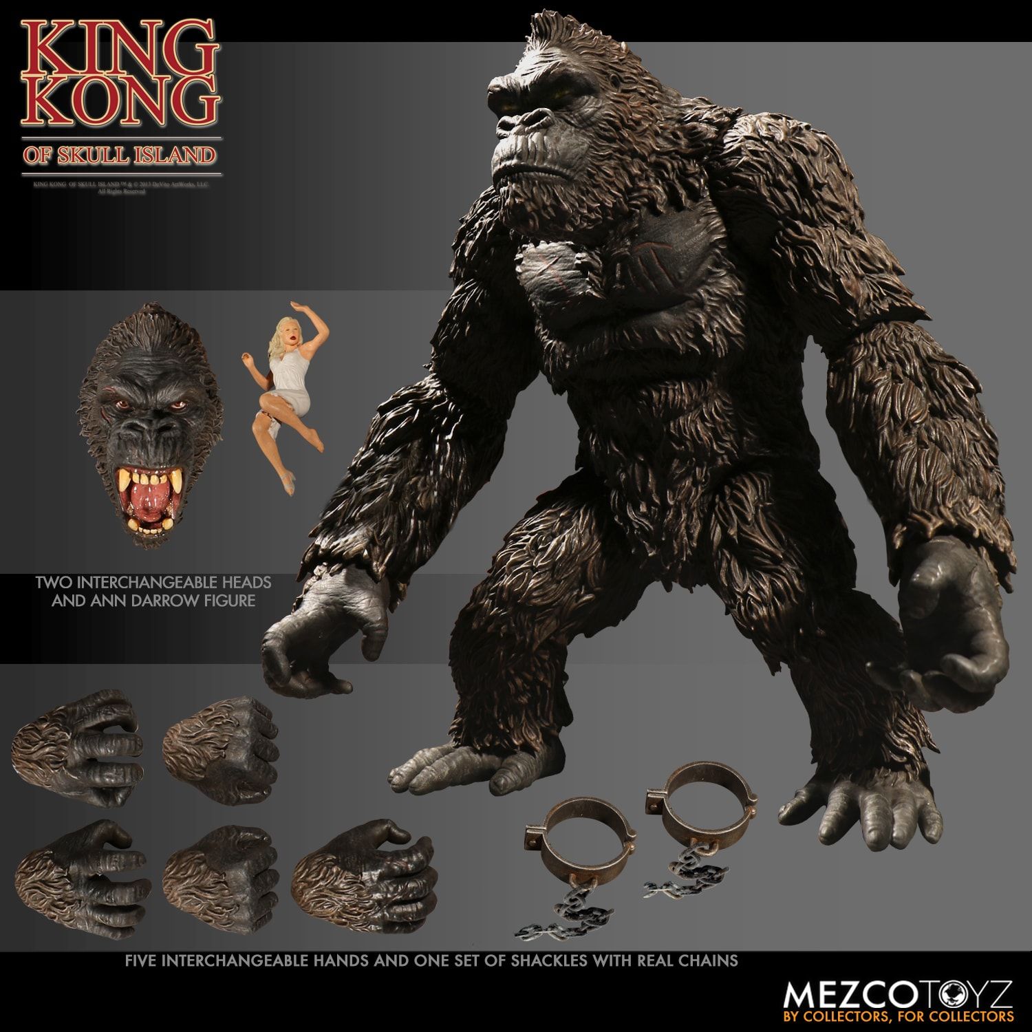 Mezco Toyz King Kong of Skull Island 7-Inch Action Figure - Collectible Movie Monster Toy for Display & Play | Perfect for Fans, Collectors & Home Decor