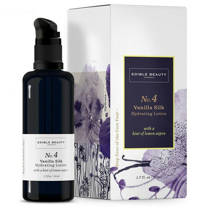 Edible Beauty No 4 Vanilla Silk Hydrating Lotion - Moisturizing Face & Body Cream for Dry Skin | Perfect for Daily Skincare Routine & Nighttime Hydration