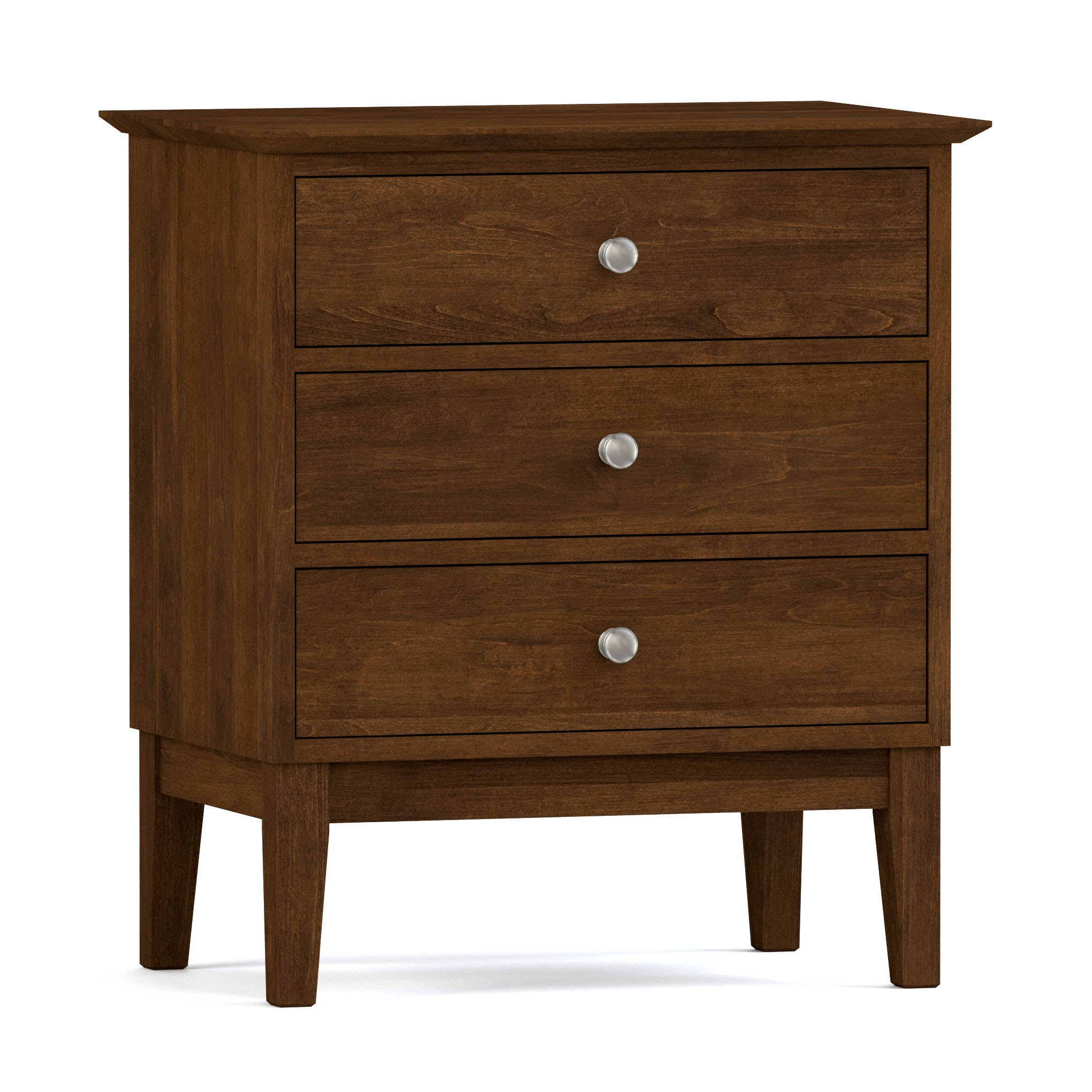 Gable Road 3-Drawer Nightstand - Modern Bedside Table with Storage for Bedroom, Living Room, or Office