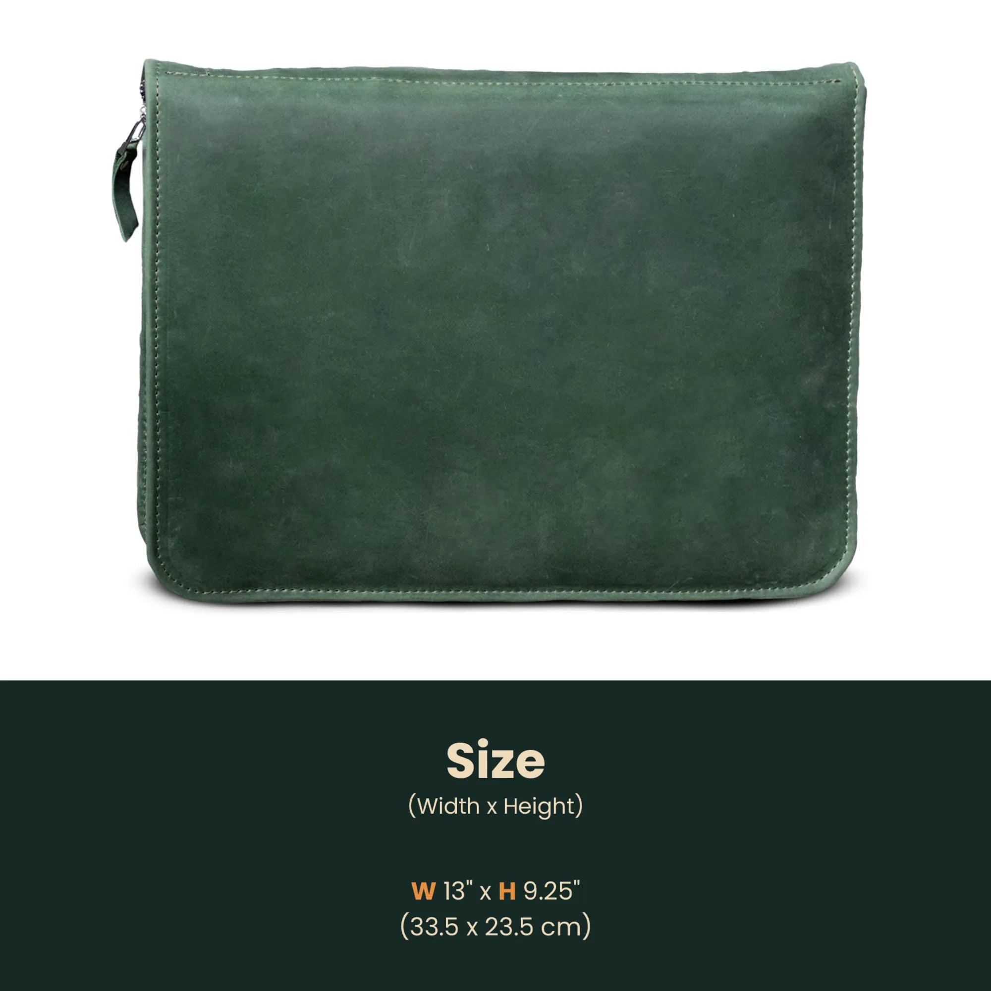 Premium Zippered Leather Padfolio with Notepad Holder - Professional Business Portfolio Organizer for Meetings, Presentations & Office Use
