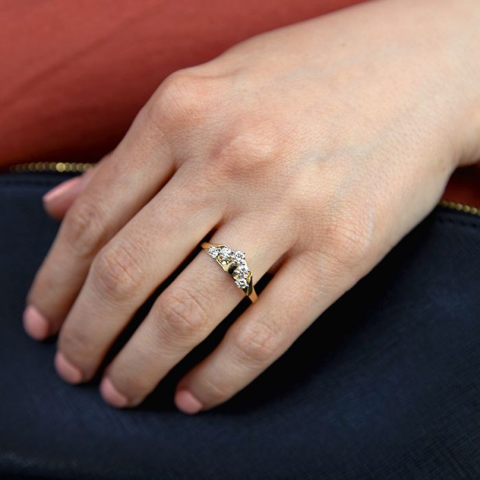 0.45 Carat Diamond Curved Eternity Band Ring in 18K Yellow Gold - Perfect for Anniversaries, Engagements & Special Occasions