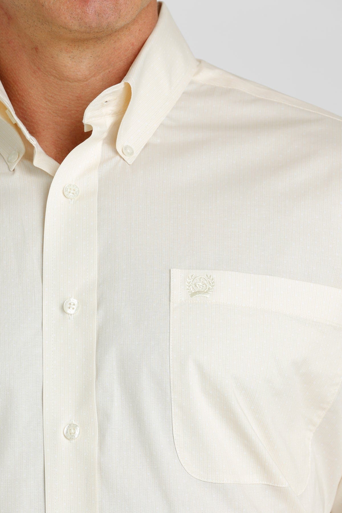 Men's Long Sleeve Cinch Print Button Down Shirt - Comfortable Casual Wear for Work & Outdoor Activities