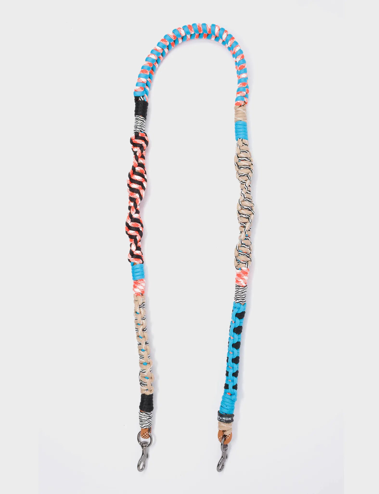Detachable Shoulder Strap - Cyan Blue & Orange Handwoven Paracord for Hiking, Travel & Outdoor Adventures | Durable & Adjustable