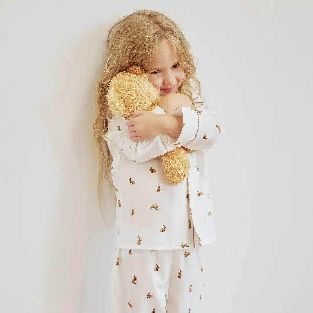 Petit Lem Poplin Pajama Set - Hoppy Bunnies Baby & Toddler Sleepwear | Soft Cotton Pajamas for Boys & Girls | Perfect for Nursery, Bedtime & Playtime