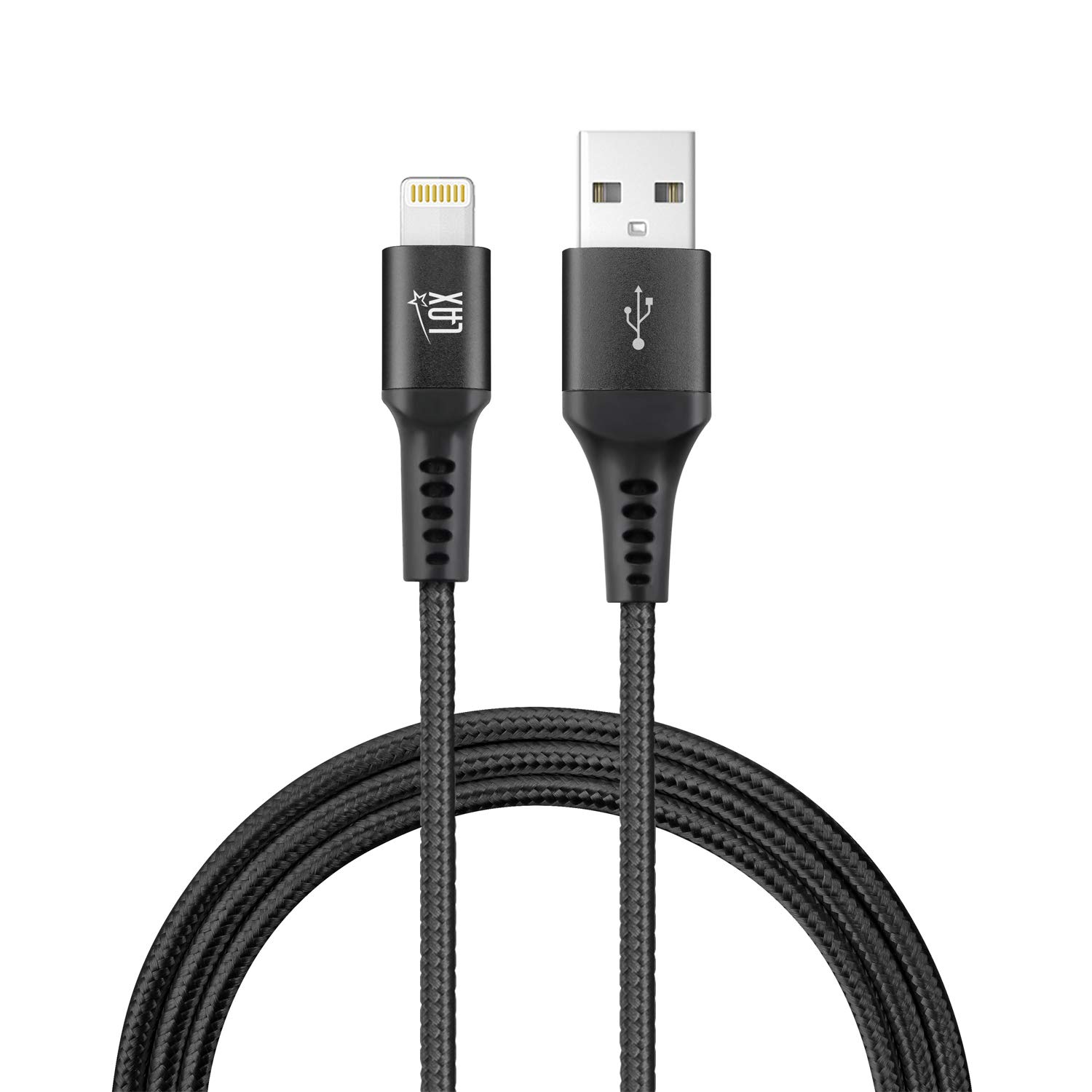 MFi Certified iPhone Charger Lightning Cable - Durable Braided USB Cord for iPhone 11/12/13/14 Pro Max/XS/X/8/7, iPad & iPod | Fast Charging & Tangle-Free Design | Perfect for Home, Office & Travel Use