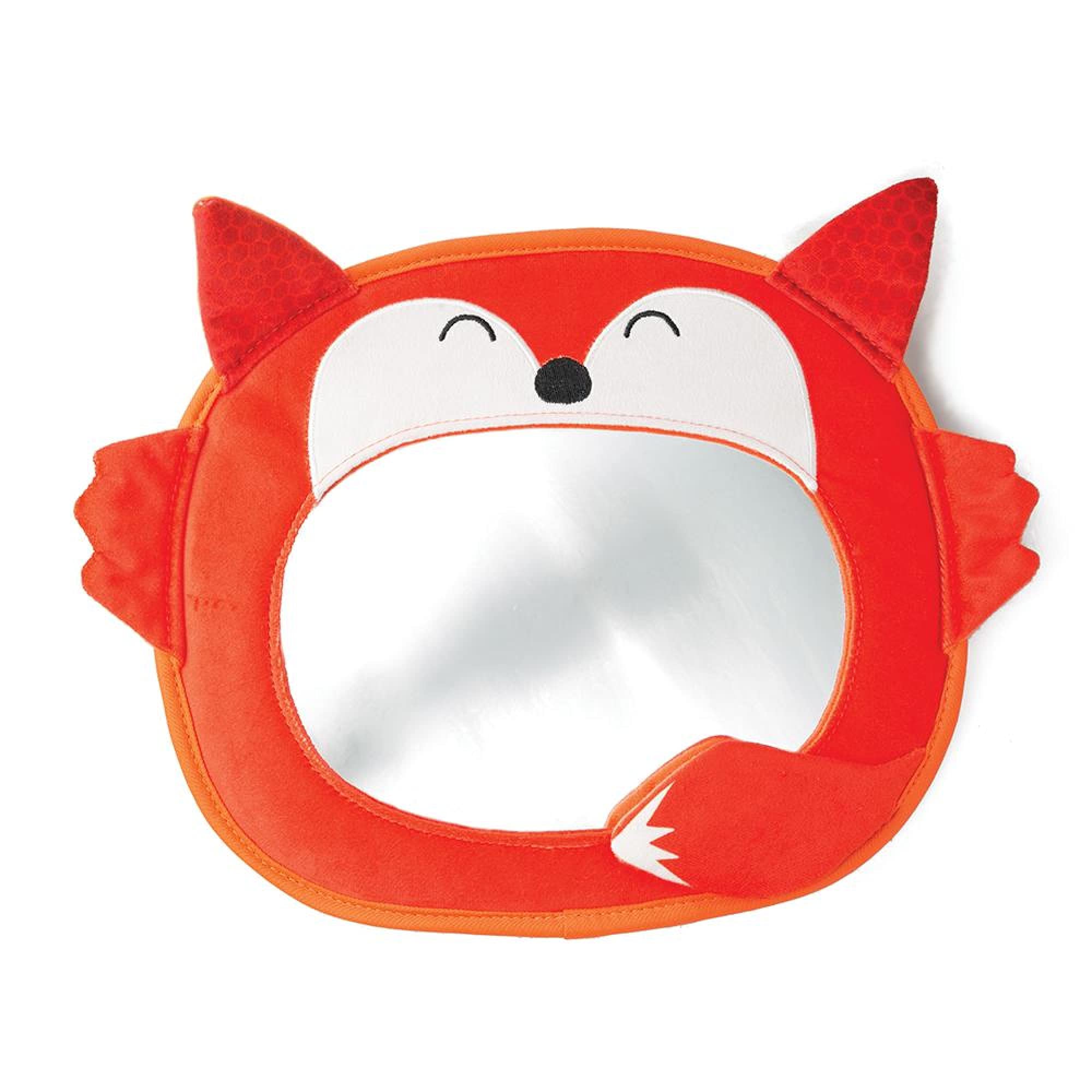 Diono Easy View Fox Character Baby Car Mirror - Adjustable Safety Car Seat Mirror for Rear Facing Infants | Wide Crystal Clear Shatterproof View | Crash Tested | Perfect for Road Trips & Daily Commutes with Baby
