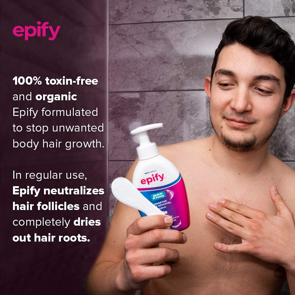 Epify Intimate Hair Removal Cream for Men & Women - Gentle & Effective Pubic, Bikini & Sensitive Area Hair Remover (6 Pack) | Painless At-Home Hair Removal for Smooth Skin | Perfect for Pre-Vacation, Swimwear & Summer Grooming