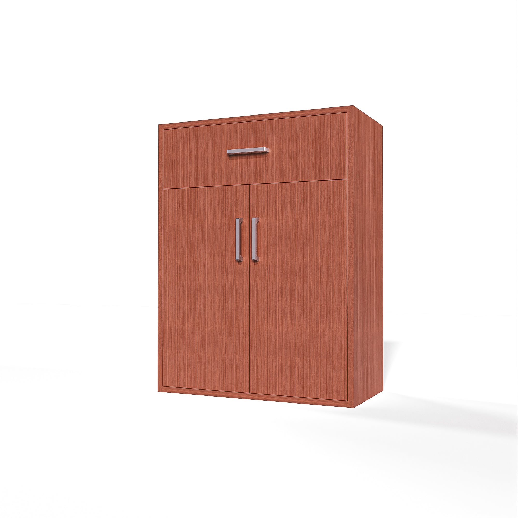 GrandCellar™ 6 Column Full Depth Wine & Liquor Cabinet with Silver Handle Pulls - Premium Storage for Wine, Spirits & Bar Essentials - Perfect for Home Bars, Dining Rooms & Entertaining Spaces