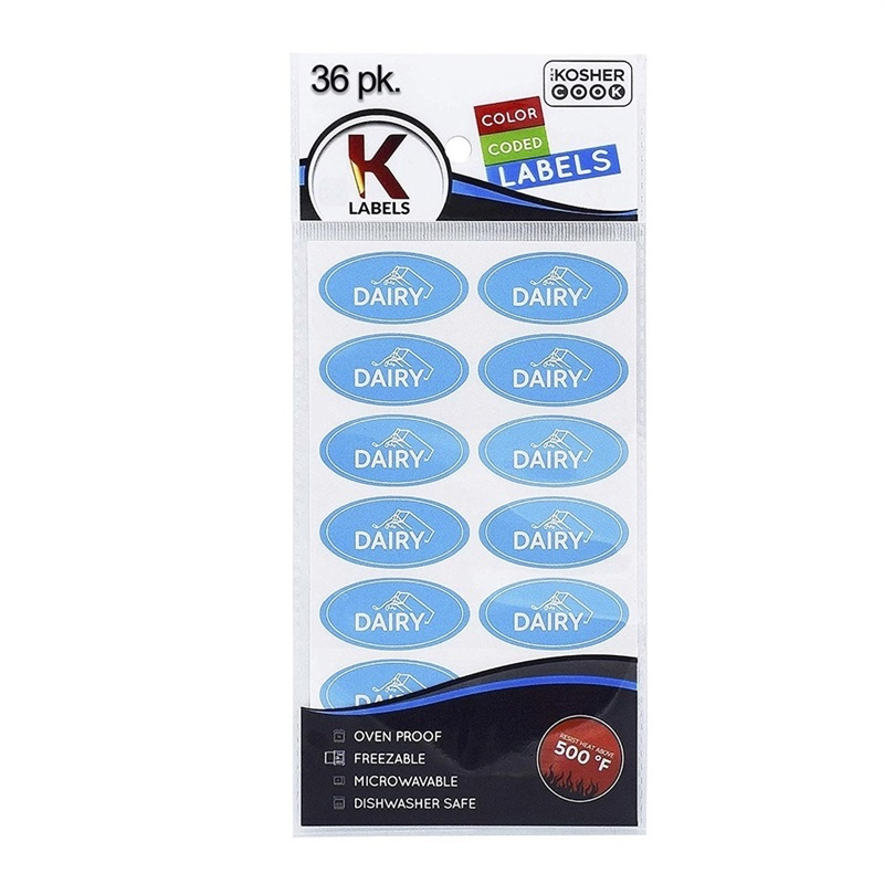 18 Kosher Labels in English (Blue) - Perfect for Food Packaging, Catering & Restaurant Compliance