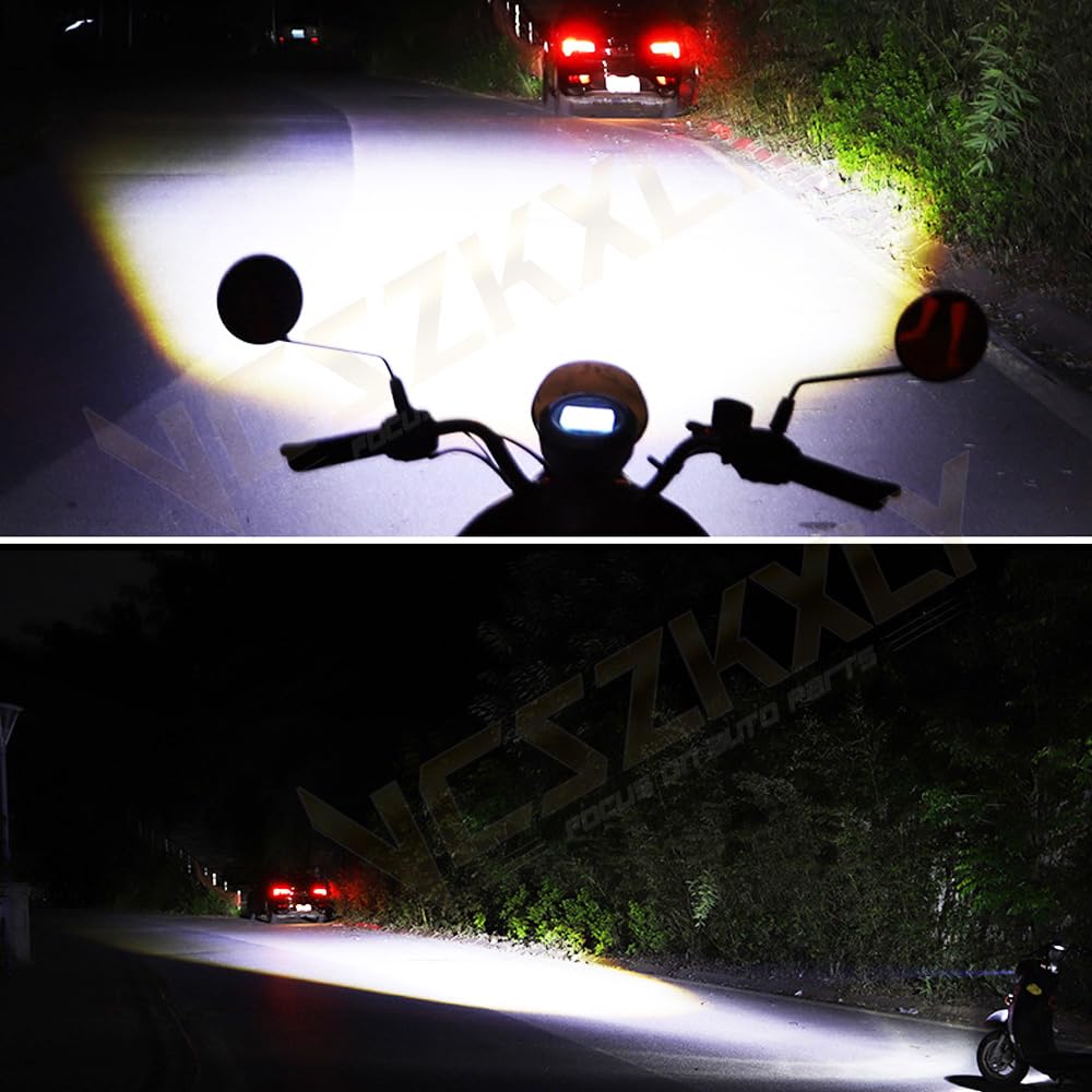 Yamaha Raptor 350 660R 700 700R Headlight Bulbs Replacement - P15D H6 H6M Fog Light Bulbs 12000 Lumens 6000K White 55W - Plug and Play 2-Pack - Perfect for Off-Roading & Night Riding