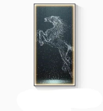 Modern LED Horse Painting - Italian Abstract Wall Art for Home & Office Decor | Perfect for Living Room, Bedroom, or Office Space