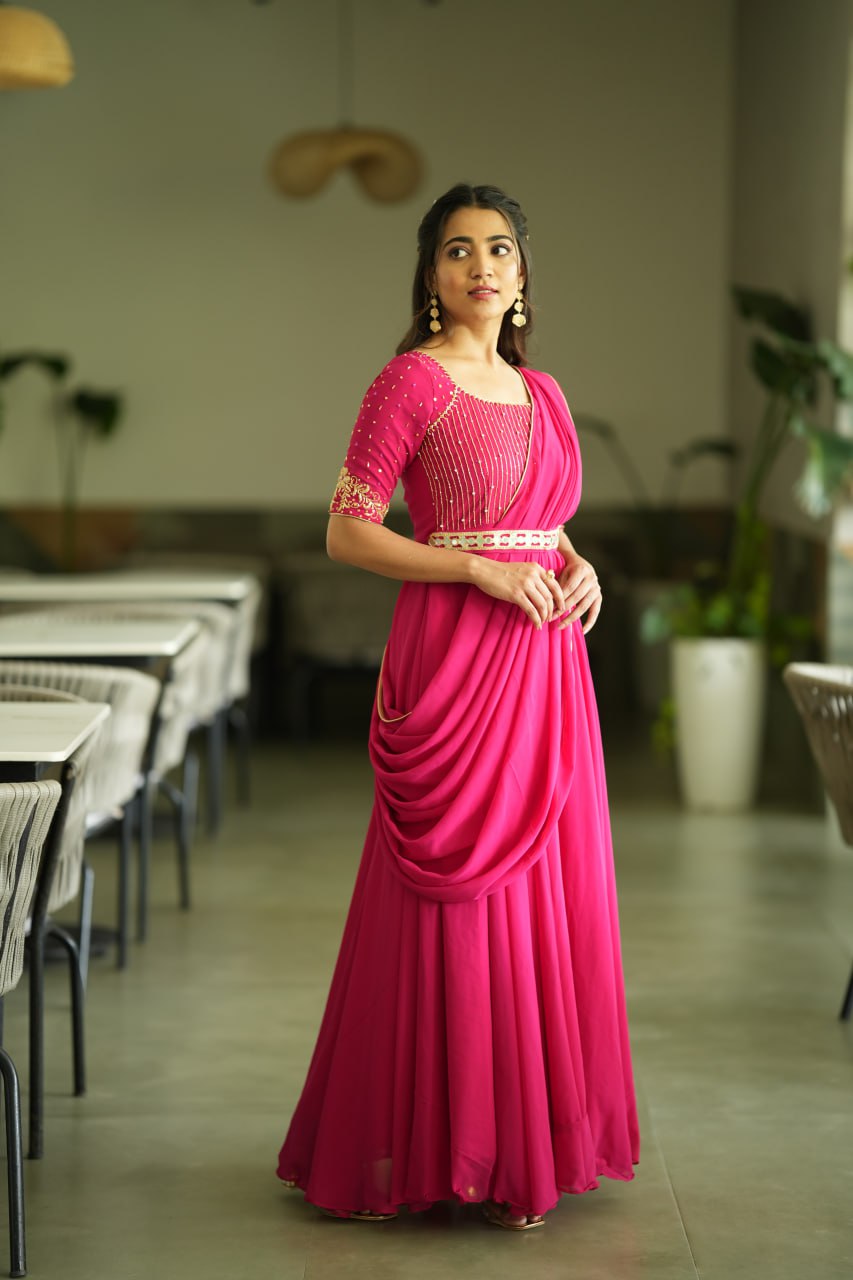 DD518 Swathi Designer Anarkali Dress for Women - Elegant Indian Party Wear, Wedding & Festive Occasion Outfit