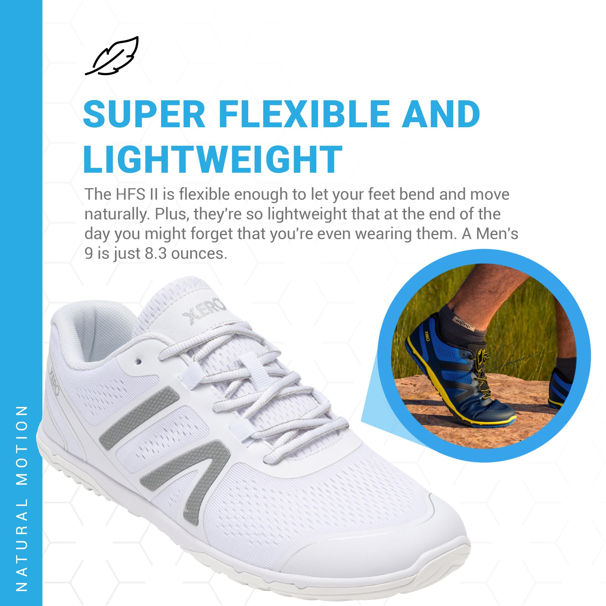Xero Shoes HFS II - Minimalist Barefoot Running Shoes for Men | Lightweight & Flexible for Trail, Gym & Everyday Wear