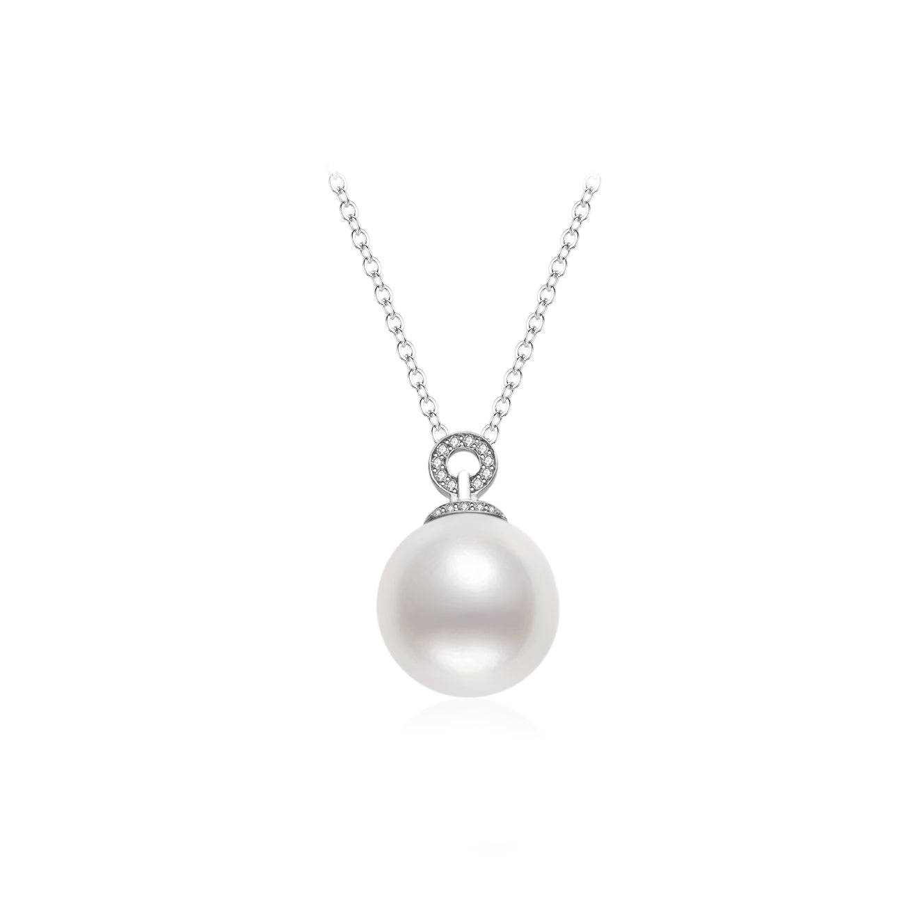 18K Solid Gold Australian White South Sea Pearl Necklace - Elegant Jewelry Gift for Women (KN00284) | Perfect for Weddings, Anniversaries & Special Occasions