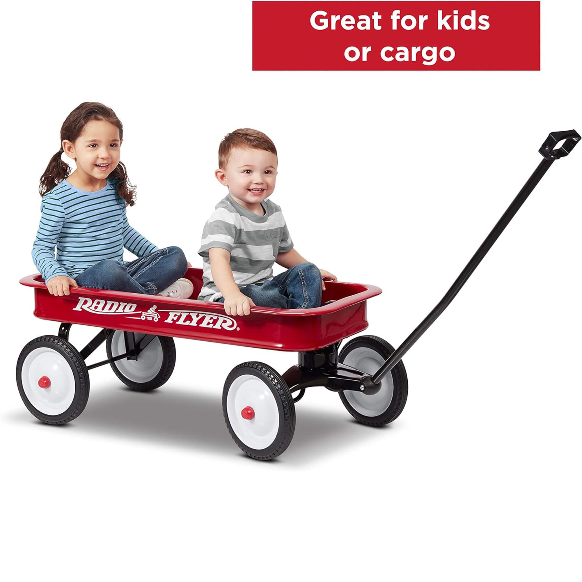 Radio Flyer Classic Red Wagon for Kids - 10 Inch Steel Wheels, Durable & Timeless Design | Perfect for Outdoor Play, Park Trips & Family Adventures