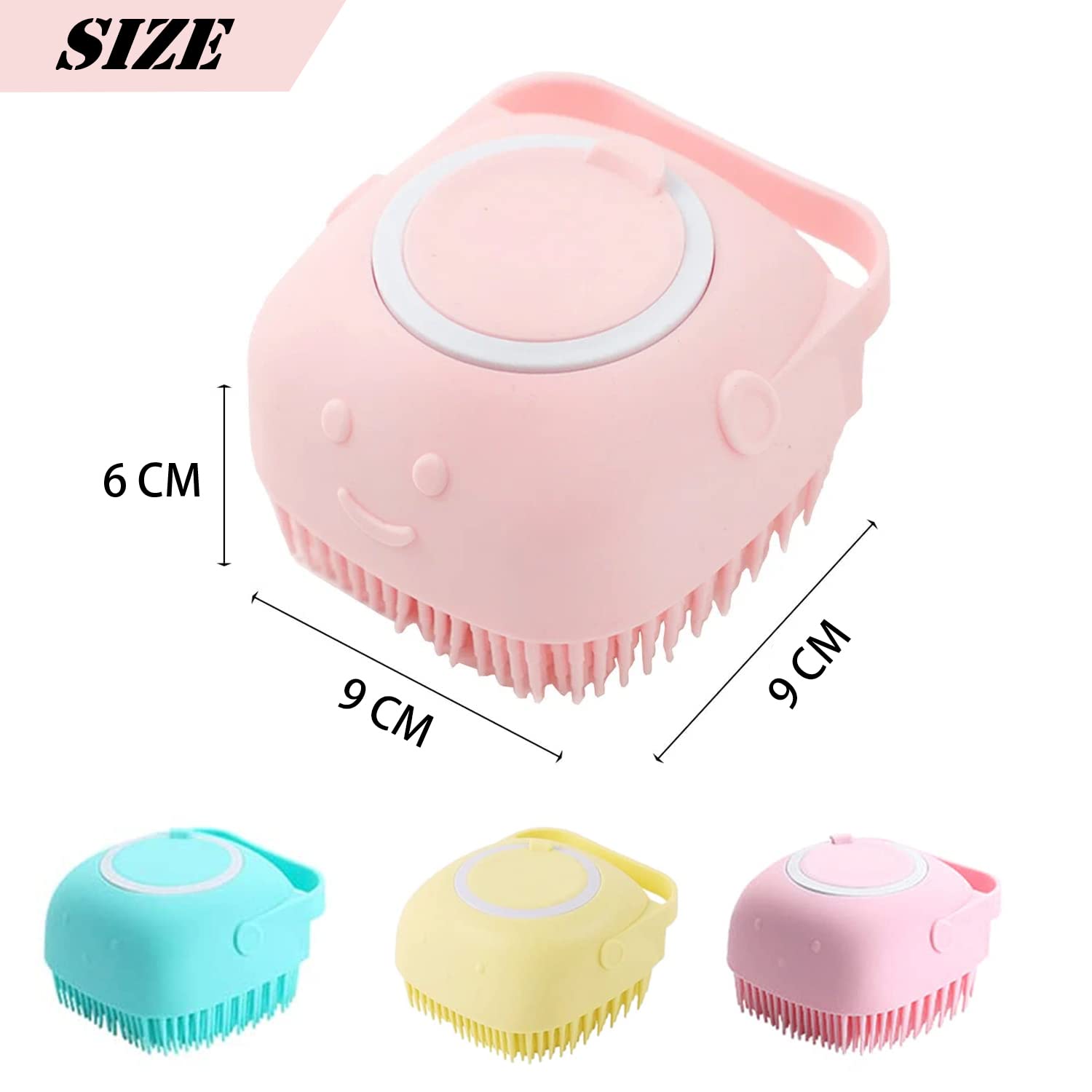 Premium Silicone Pet Grooming Brush for Dogs & Cats - Gentle Massage & Hair Removal Tool for Short & Long Hair Pets - Perfect for Bath Time & Daily Brushing (Pink) - Great for Shedding Control & Coat Shine