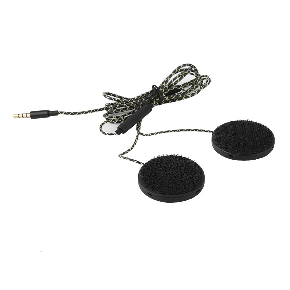 3.5mm Motorcycle Bluetooth Headset Speakers with Hands-Free Calling, Velcro Helmet Mount, Flat Design for Racing & Commuting, Ideal for Motorcycle Helmets
