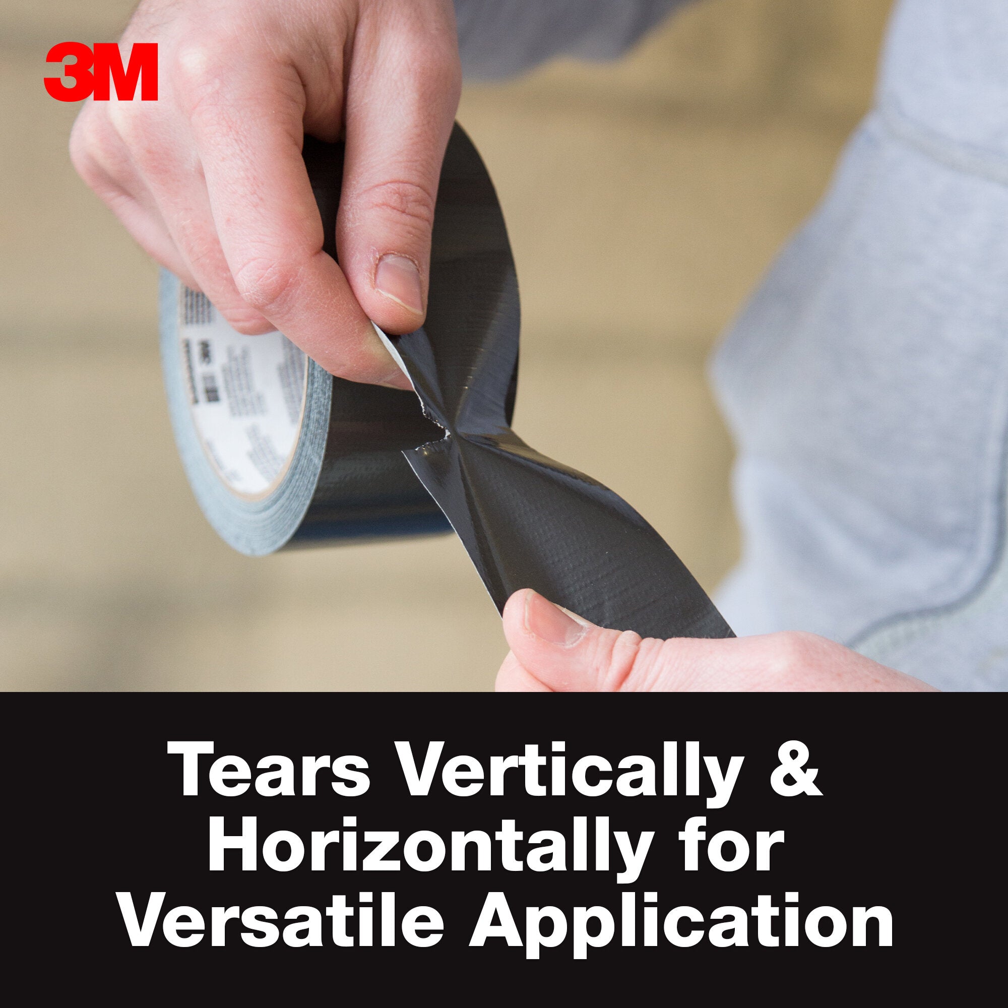 3M Black Duct Tape 3955 BK - Heavy Duty Adhesive Tape, 1.88 in x 55 yd (48 mm x 50.2 m) - Strong Waterproof Repair Tape for Home, Office & Industrial Use - Perfect for Sealing, Patching & Emergency Repairs