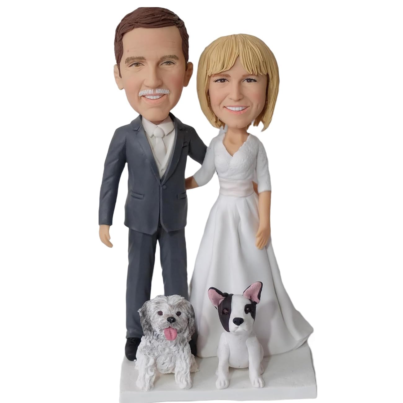 Custom Bobbleheads for Couples - Personalized Figurine with Photos | Unique Wedding, Anniversary & Valentine's Day Gifts | Customized Sculpture for Special Occasions | Perfect for Home Decor, Office Display & Romantic Surprises