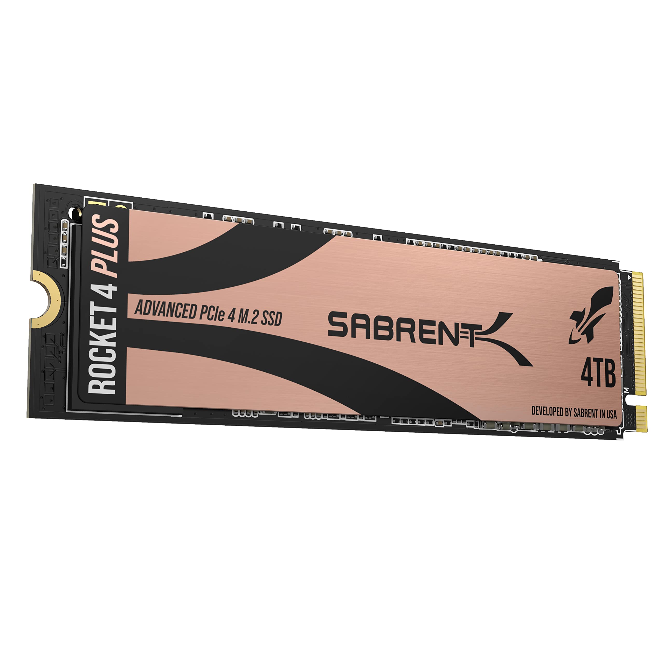 SABRENT 4TB M.2 NVMe PCIe 4.0 SSD - 7100MB/s Read Speed, Internal Solid State Drive for Gaming PCs, PS5, Laptops & Desktops | High Performance Storage for Gamers, Content Creators & Professionals | Fast Boot Times & Smooth Gameplay (SB-RKT4P-4TB)