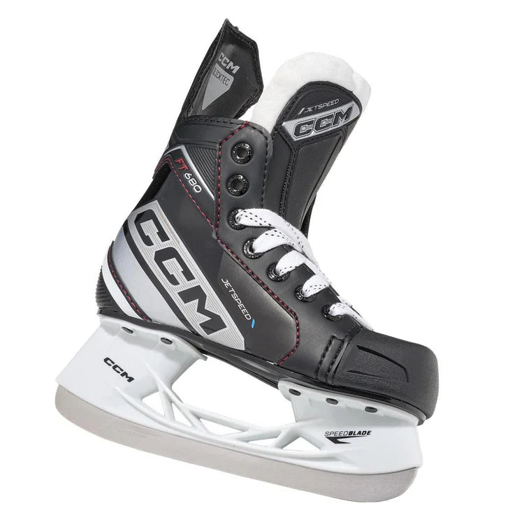 CCM FT680 Youth Hockey Skates - Lightweight & Durable Ice Skates for Boys & Girls - Perfect for Youth Hockey Games, Practice & Recreational Skating