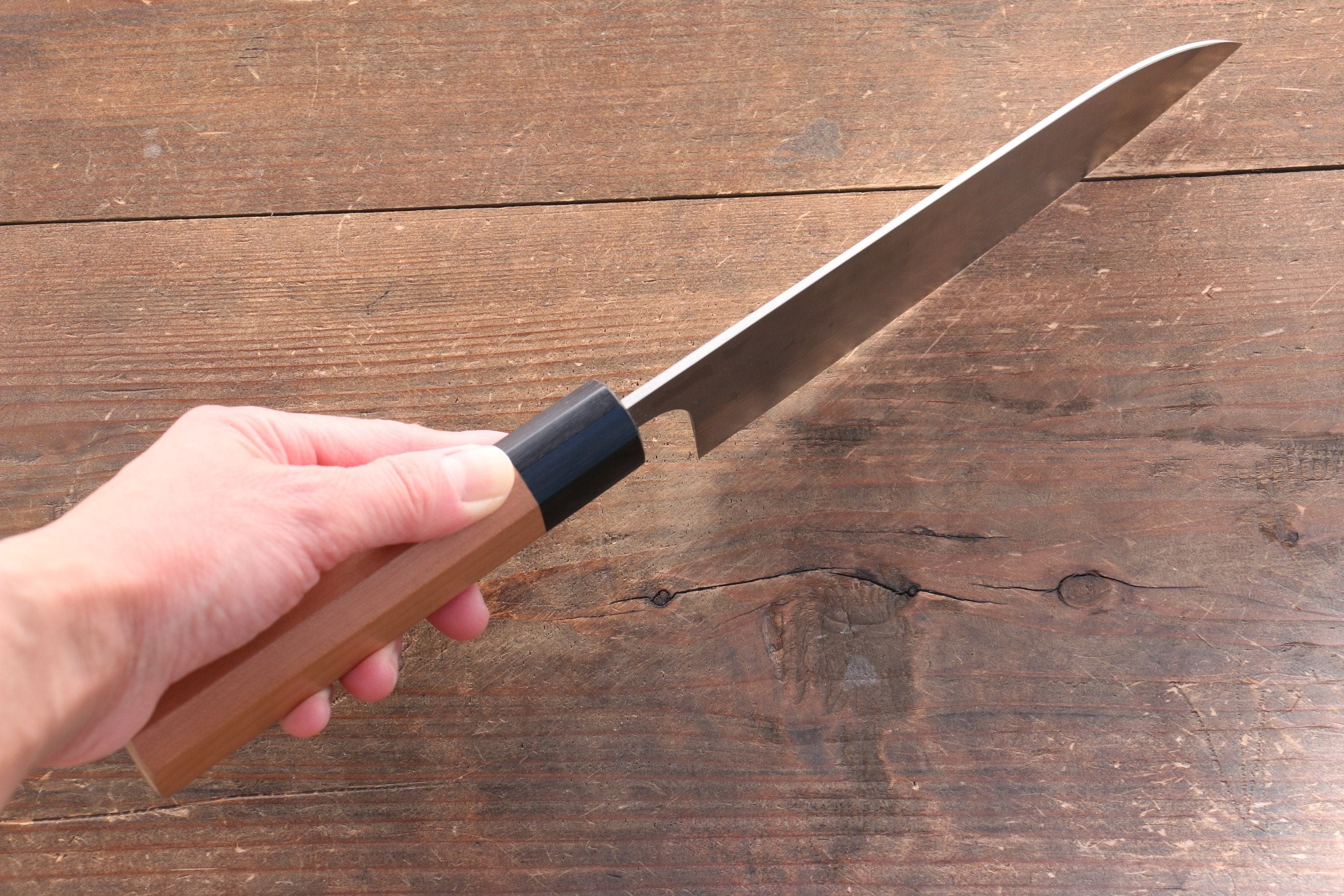 Nao Yamamoto SRS13 Black Damascus Santoku Knife 165mm with Cherry Blossom Handle - Premium Japanese Kitchen Knife for Slicing, Dicing & Chopping Vegetables, Fruits & Meat