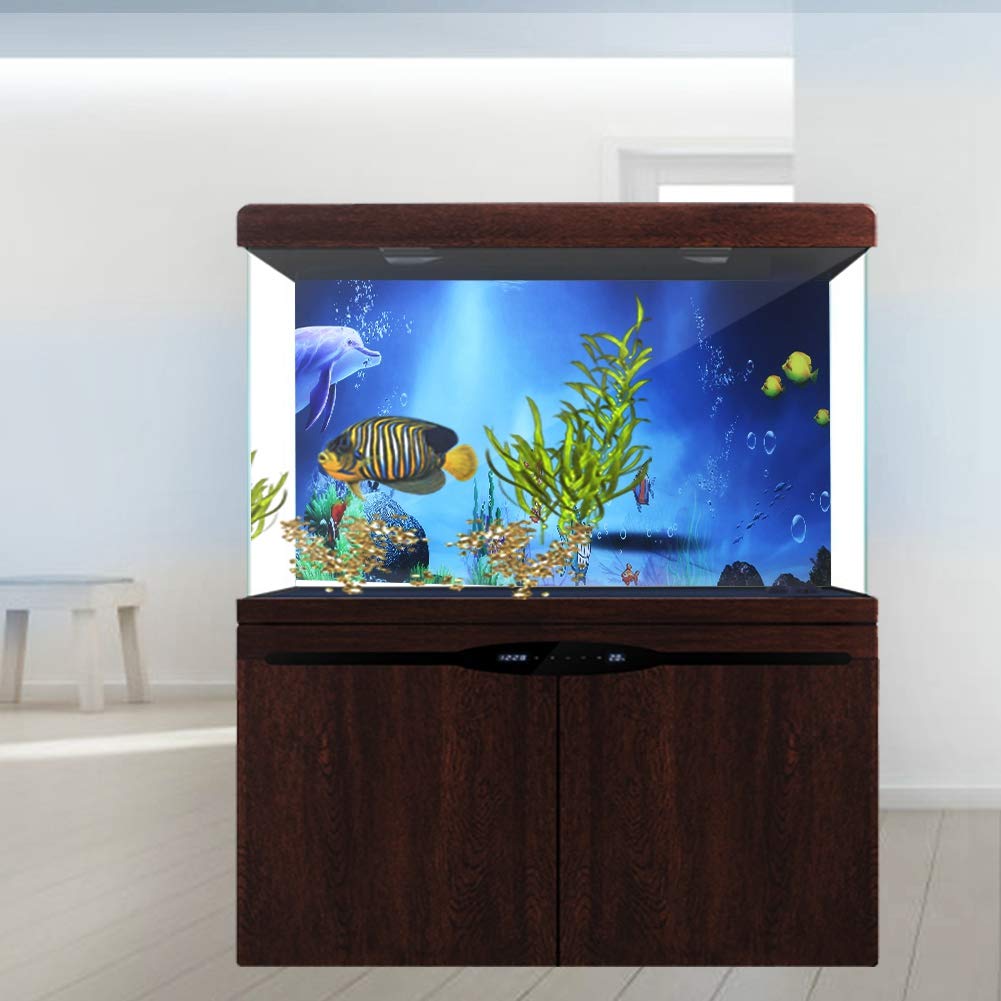 Fish Tank Wall Sticker - Thick Aquarium Decoration Poster (61x41cm) for Home & Office