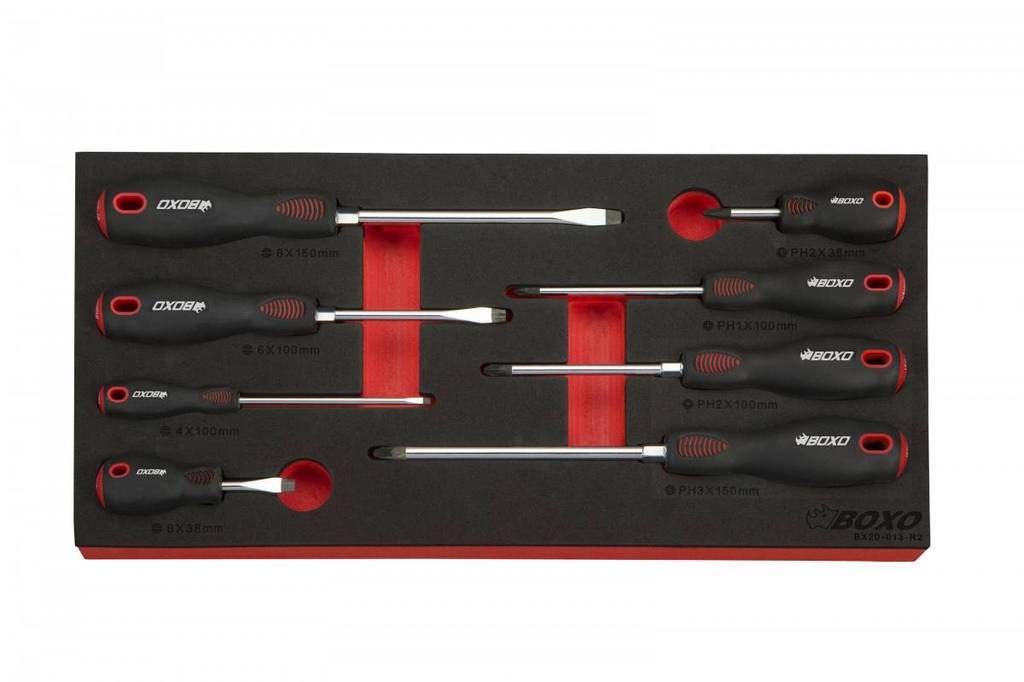 BOXO USA 159-Piece Heavy Duty Toolbox Set - Metric & SAE Locking Tools with 3 Drawers, Portable Hand Carry Case (Black) - Ideal for Mechanics, DIY Projects & Professional Tool Storage