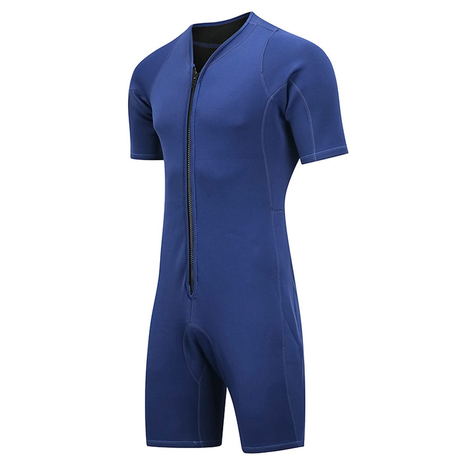 2MM Neoprene Shorty Wetsuit for Men & Women - Front Zip One-Piece Swimsuit for Diving, Snorkeling, Surfing & Swimming | Perfect for Warm Water Activities, Beach Vacations & Water Sports