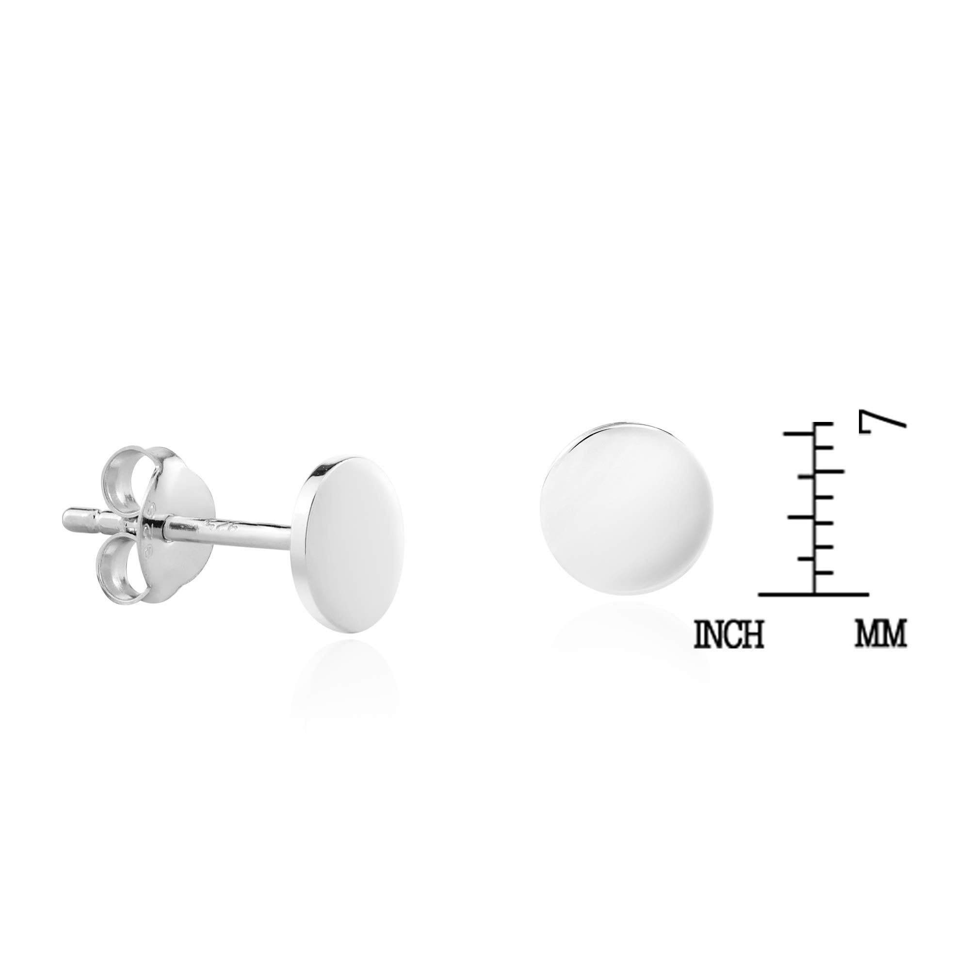AeraVida Simple and Stylish Round Sterling Silver Stud Earrings for Women - Dainty 925 Silver Jewelry Gift for Daughter, Girlfriend, Wife | Perfect for Everyday Wear, Office, Date Night & Special Occasions