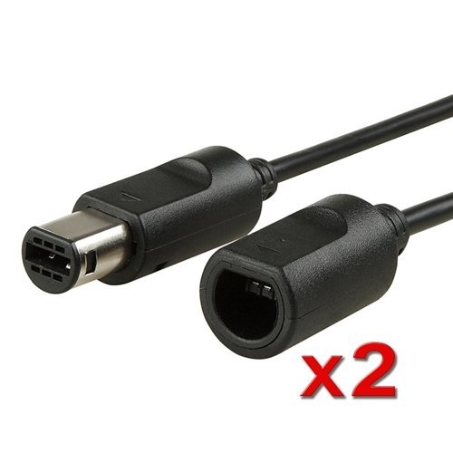 Nintendo GameCube Controller Extension Cable 6ft 2-Pack for Gaming Setup