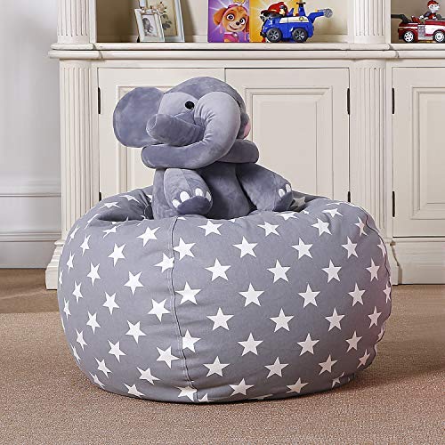 Aubliss Stuffed Animal Storage Bean Bag Chair - Convertible Plush Toy Organizer & Kids Beanbag Seat, Medium 32