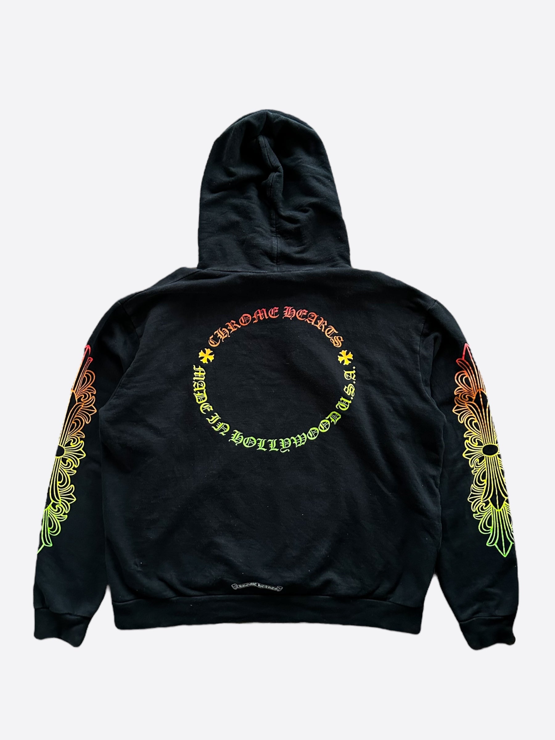 Chrome Hearts Black Gradient Circle Logo Hoodie for Men & Women - Stylish Streetwear Pullover for Casual Outfits & Urban Fashion