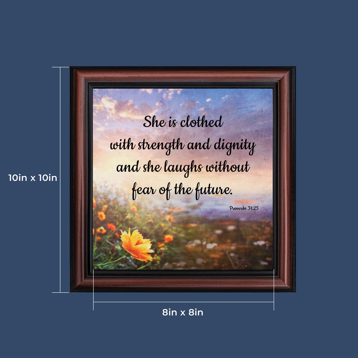 Christian Wall Art & Home Décor - Proverbs 31 Woman Bible Verse Wall Decor for Women & Teen Girls | Spiritual Gifts for Bedroom, Office & Prayer Room Inspiration