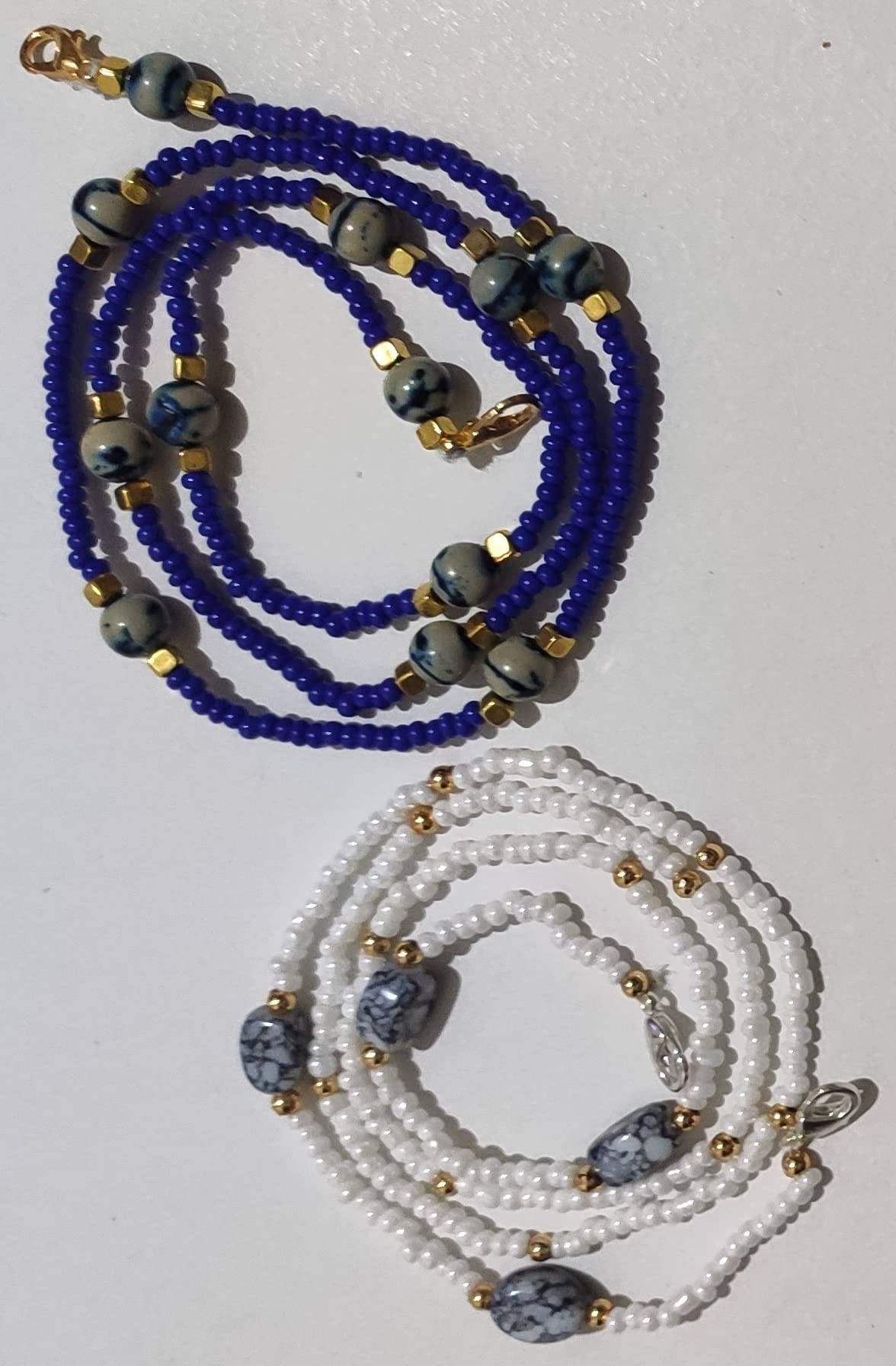 Stylish Beaded Mask Lanyard Set (2 Pack) - 23