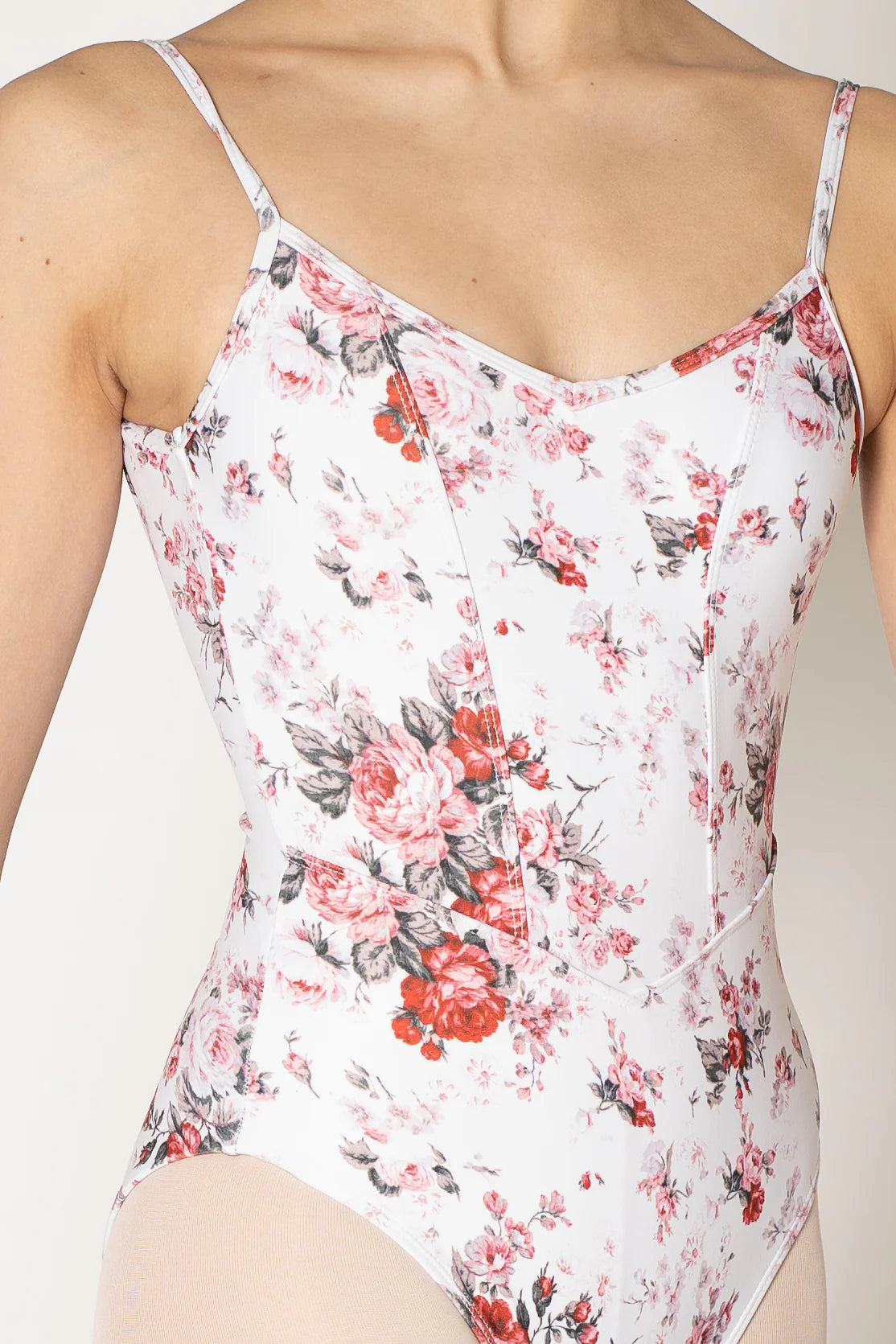 Elegant Jardin Rose Rouge Leotard for Ballet & Dance - Women's Stretch Ballet Leotard for Performance, Practice & Gymnastics