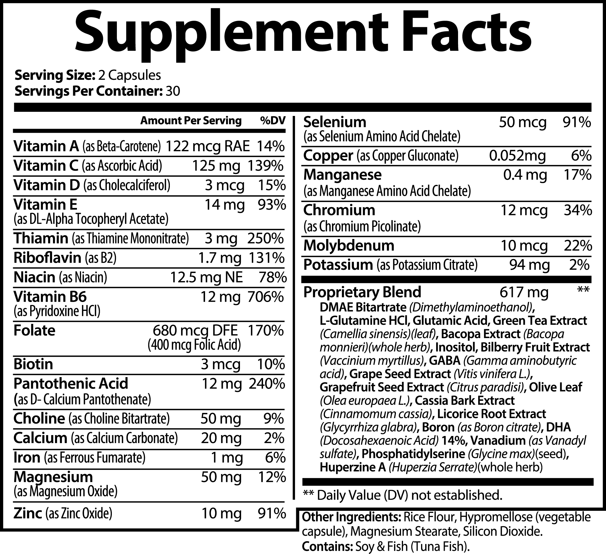Best Nootropic Brain & Focus Supplement - Enhance Memory, Concentration & Mental Clarity - Ideal for Students, Professionals & Gamers