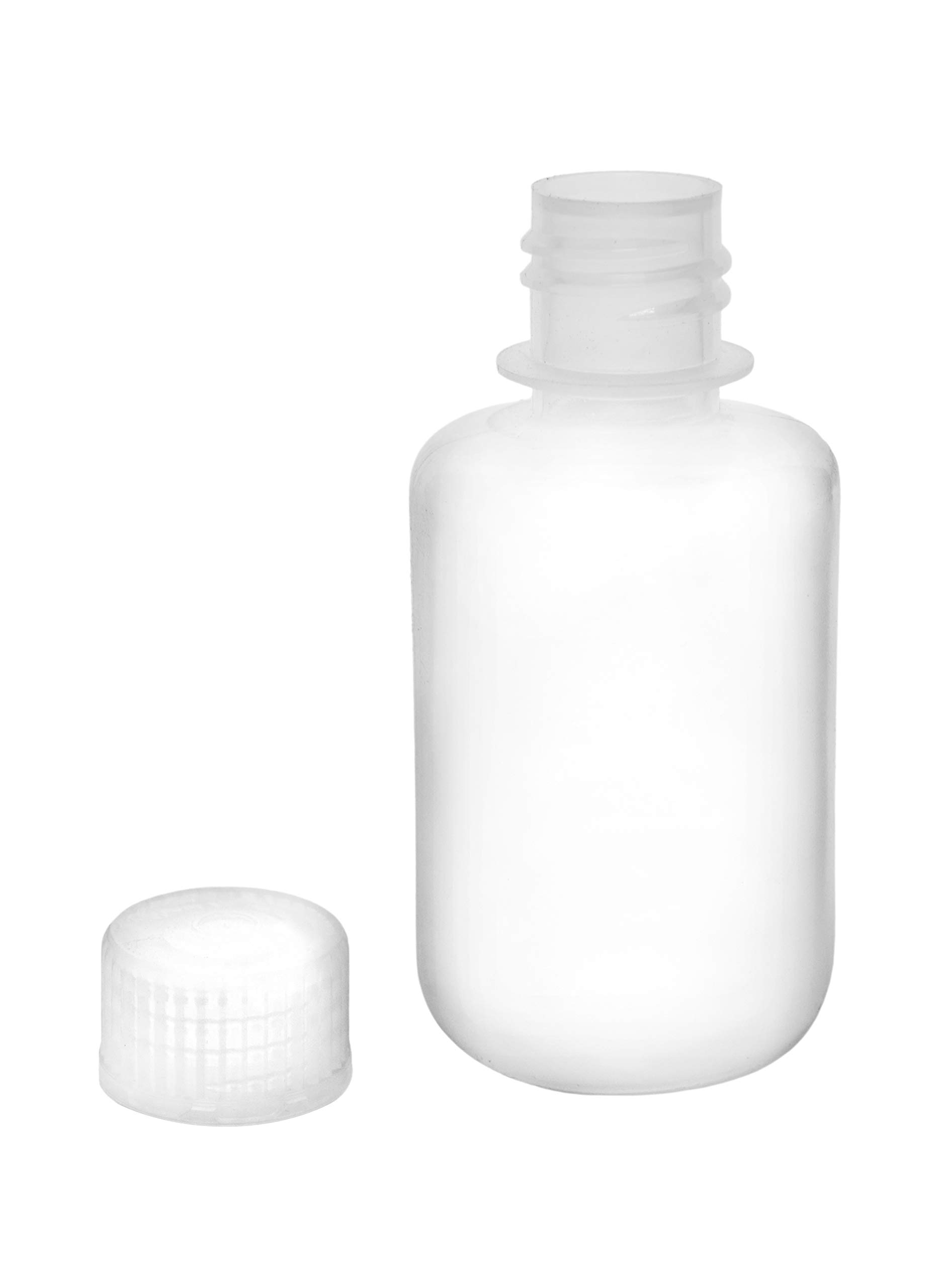EISCO 6PK 60ml Narrow Mouth Reagent Bottles with Screw Cap - Polypropylene Translucent Lab Bottles for Chemistry Experiments & Science Classrooms