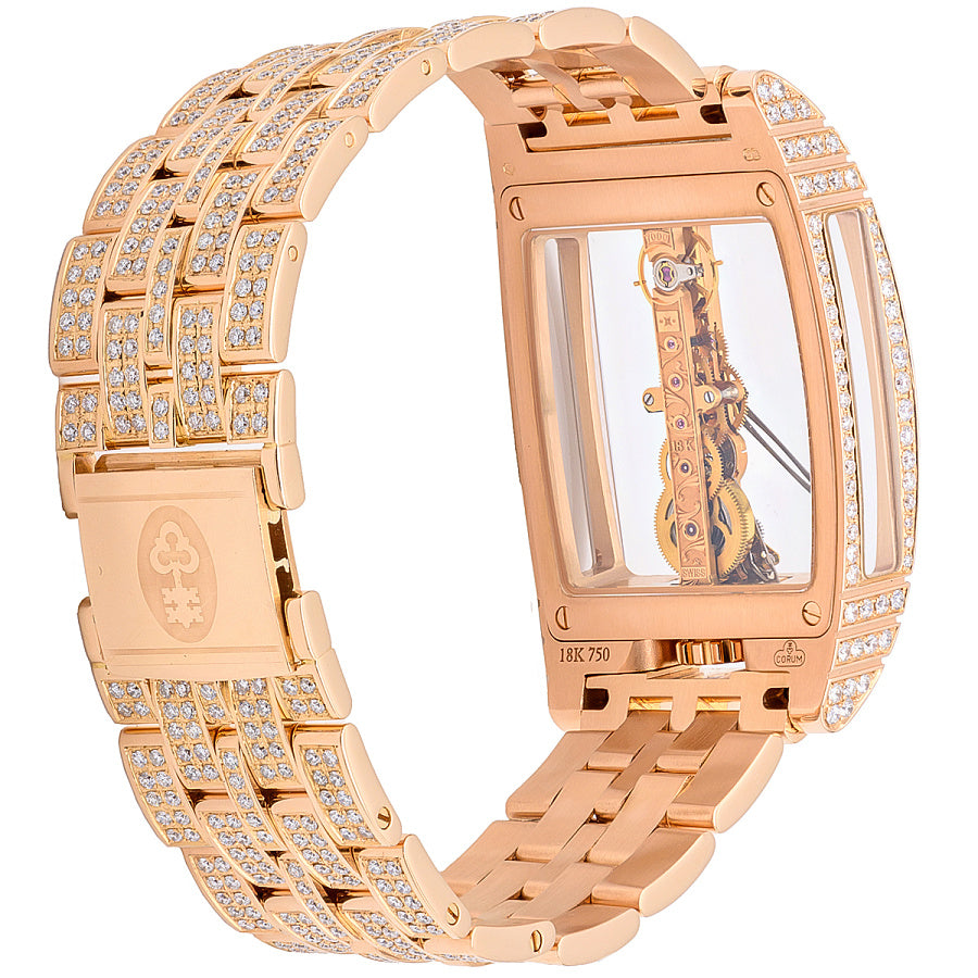 Corum Golden Bridge 18K Rose Gold & Diamond Unisex Watch - Luxury Timepiece for Special Occasions & Gifts