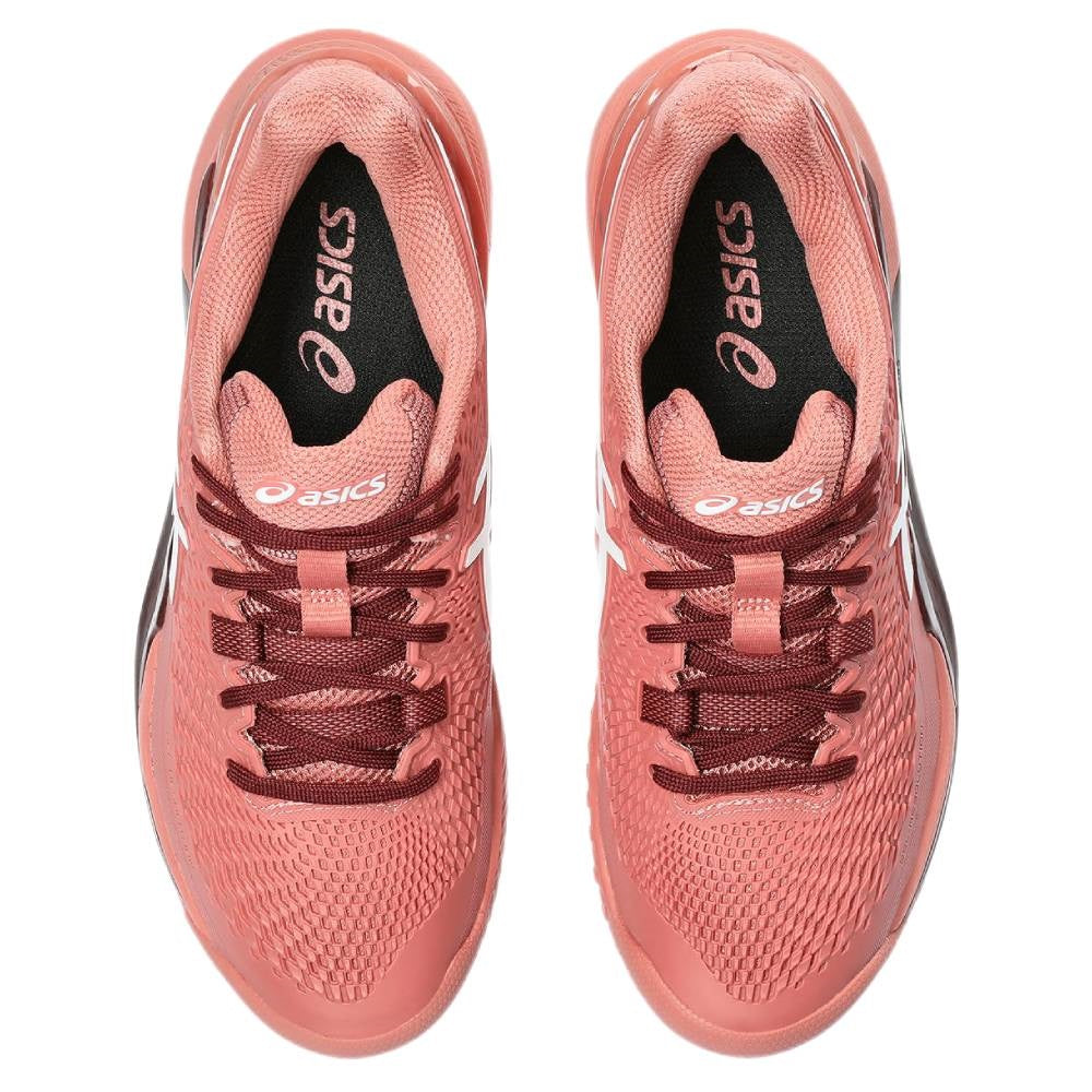 ASICS Gel Resolution 9 Women's Clay Court Tennis Shoes - Light Garnet/White | High-Performance for Competitive Play & Training | Perfect for Outdoor Clay Courts & Tennis Tournaments
