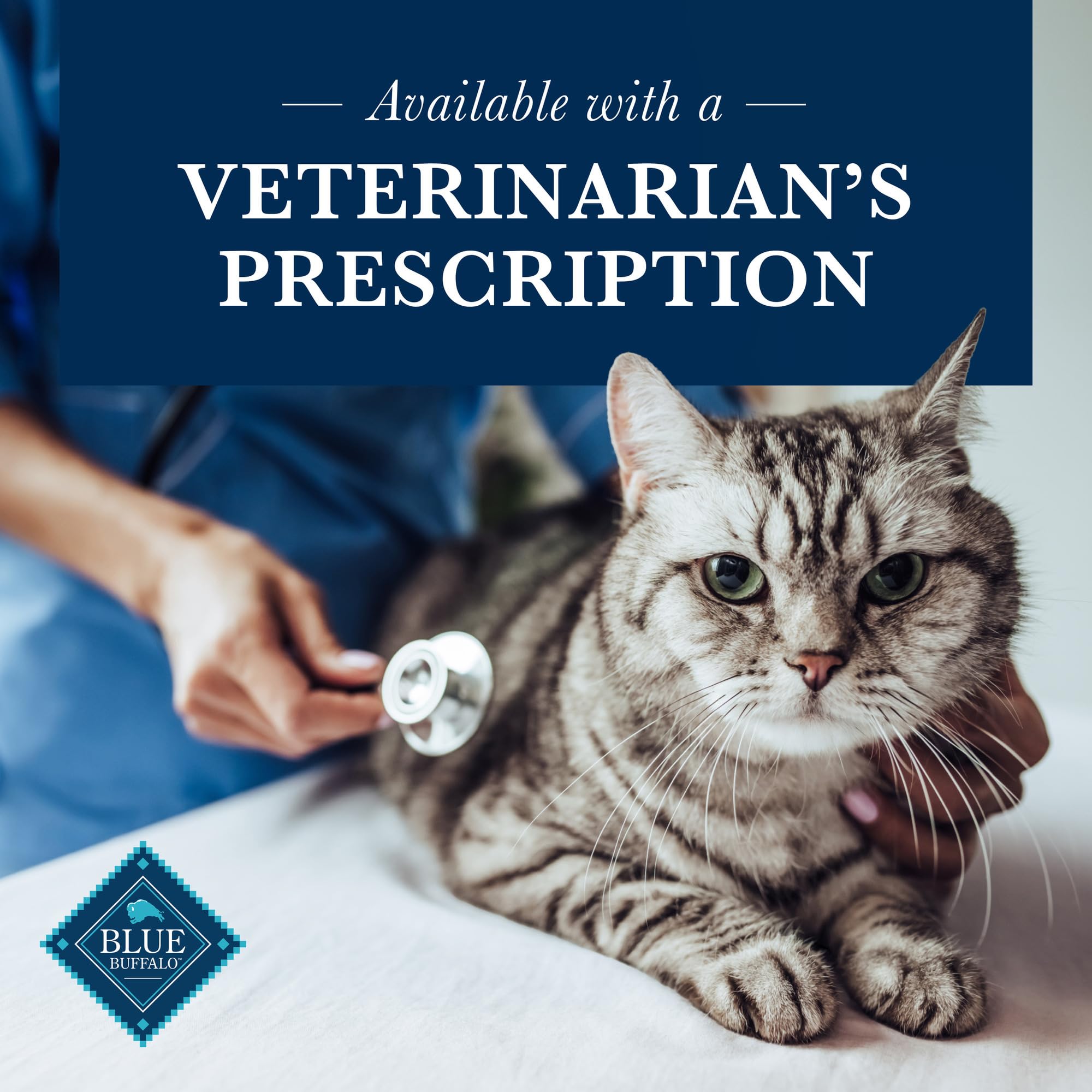 Blue Buffalo Natural Veterinary Diet HF Hydrolyzed Dry Cat Food for Food Intolerance - Salmon Flavor, 7 lb Bag - Vet Prescription Required | Hypoallergenic Cat Food for Sensitive Stomach & Skin Allergies
