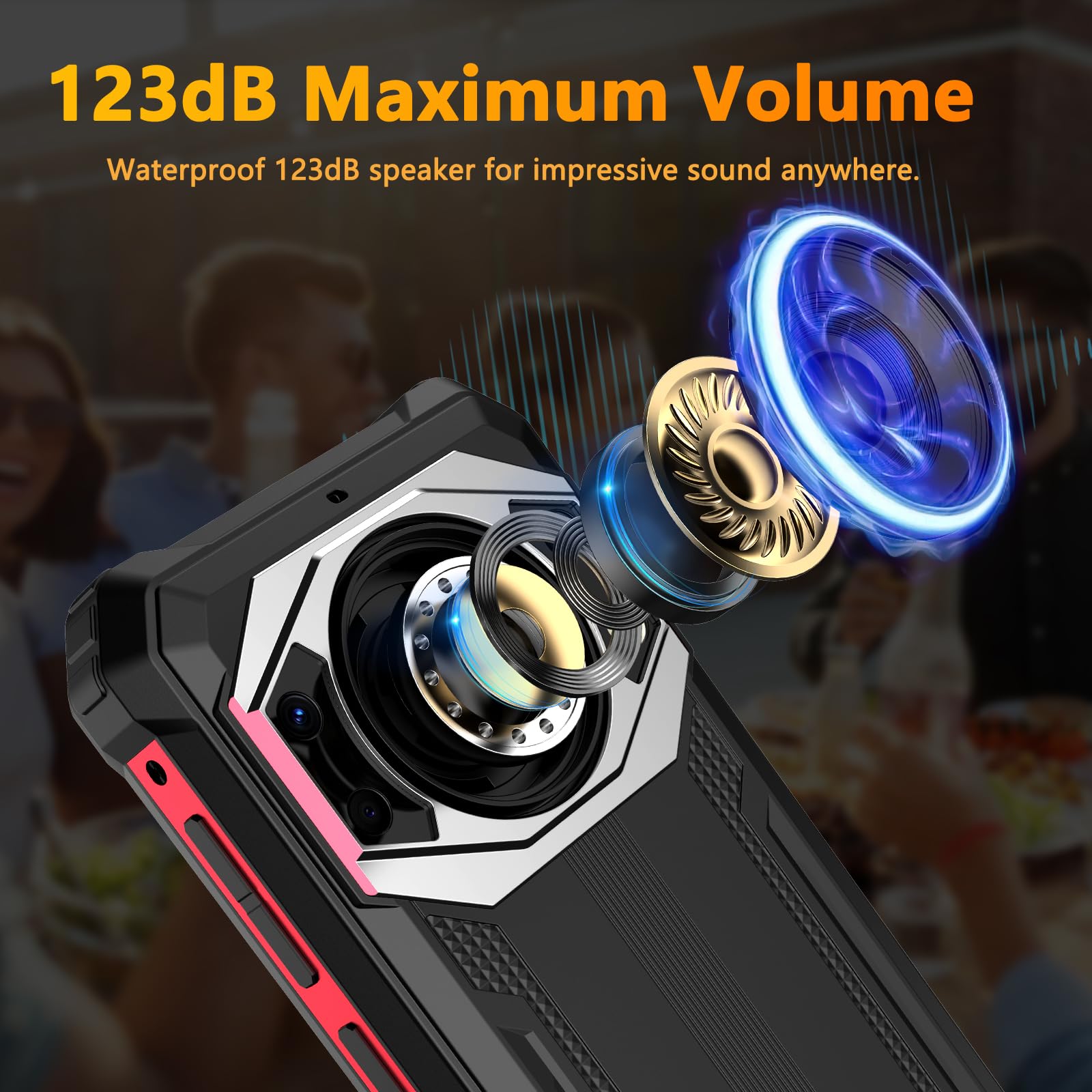 FOSSIBOT F101P Rugged Smartphone - Android 13, 7GB RAM + 64GB ROM (Expandable to 1TB), 10600mAh Battery, 5.45